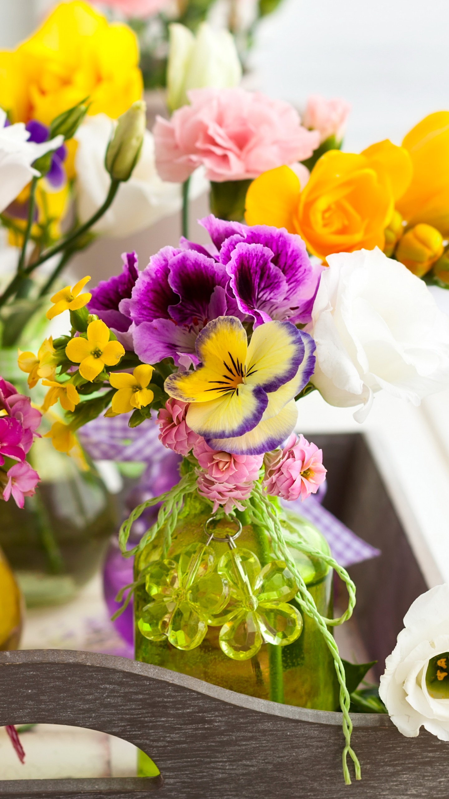 Man Made Flower, Colors, Yellow Flower, Colorful, Bouquet, Spring, 1440x2560, Phone HD Wallpaper