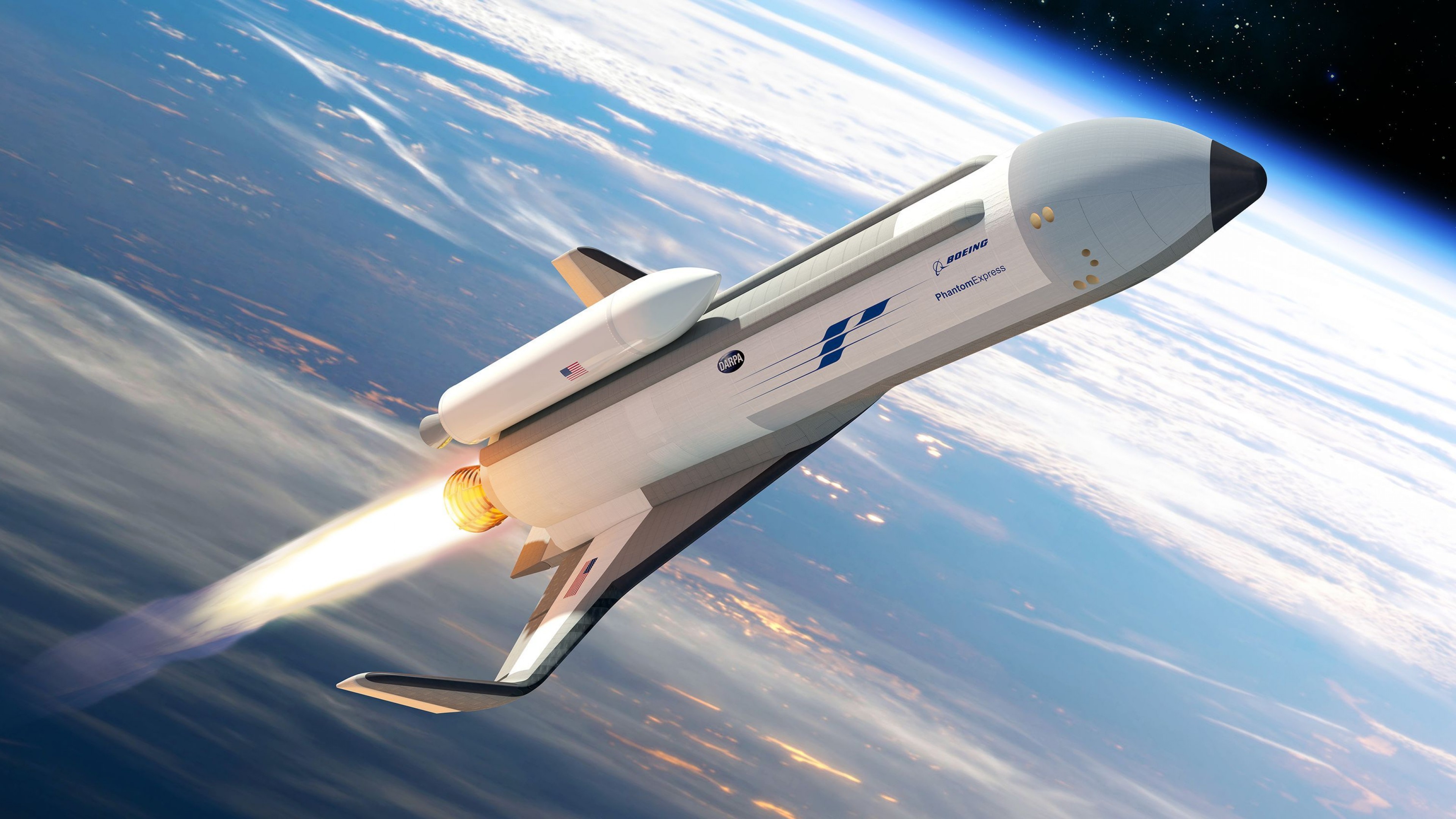 Boeing Phantom Express, 4k, space, HD Wallpaper