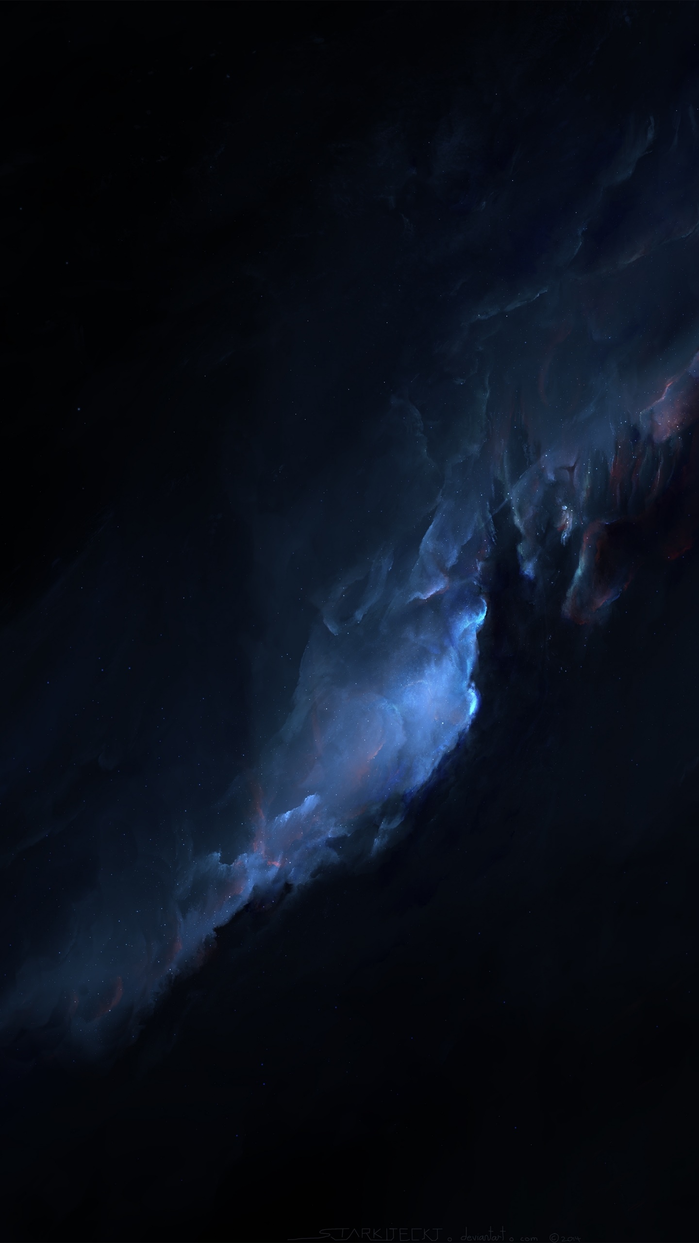Sci Fi Nebula, Stars, Blue, Space, 1440x2560, Phone HD Wallpaper
