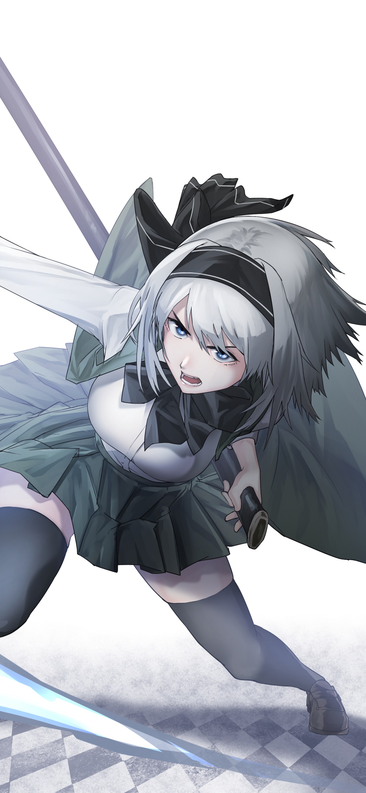 Anime Touhou, Youmu Konpaku, 1284x2778, Phone HD Wallpaper