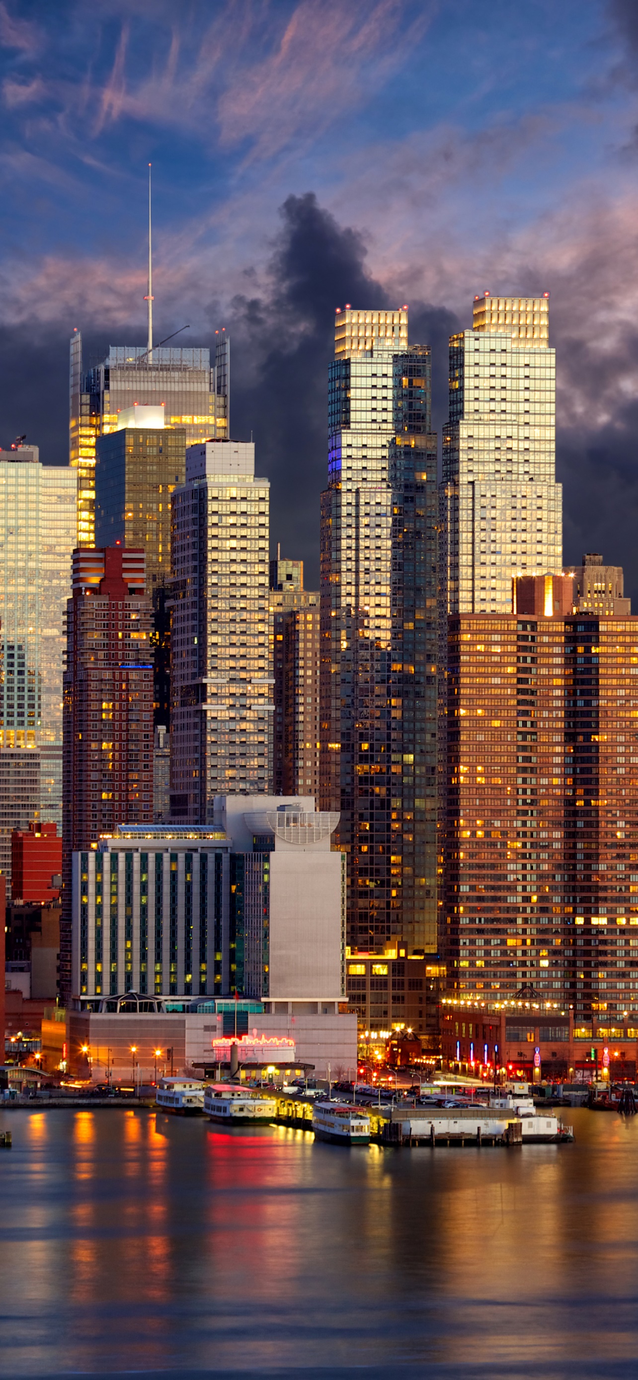 Man Made Manhattan, New York, Building, City, Skyscraper, USA, 1284x2778, Phone HD Wallpaper