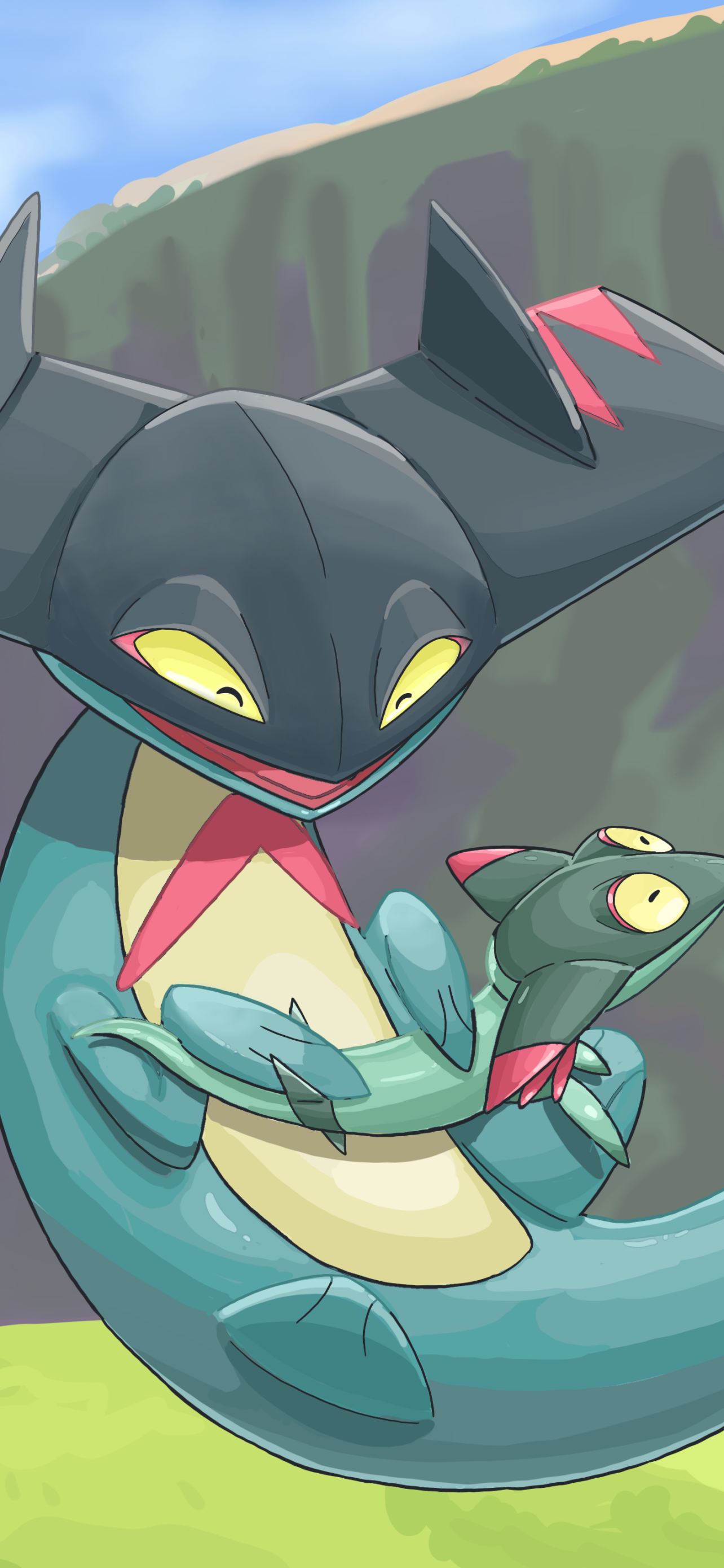 Anime Pokémon, Pokémon: Sword And Shield, Drakloak (Pokémon), Dreepy (Pokémon), 1284x2778, Phone HD Wallpaper