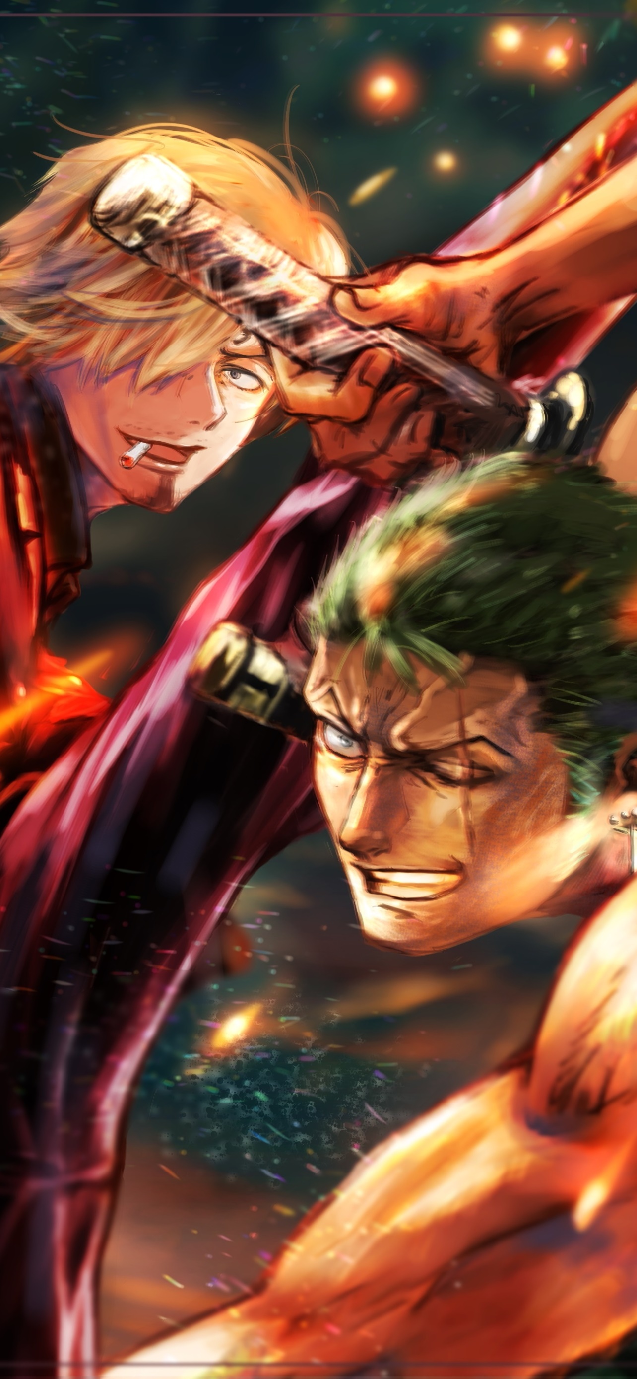 Anime One Piece, Sanji (One Piece), Roronoa Zoro, 1284x2778, Phone HD Wallpaper