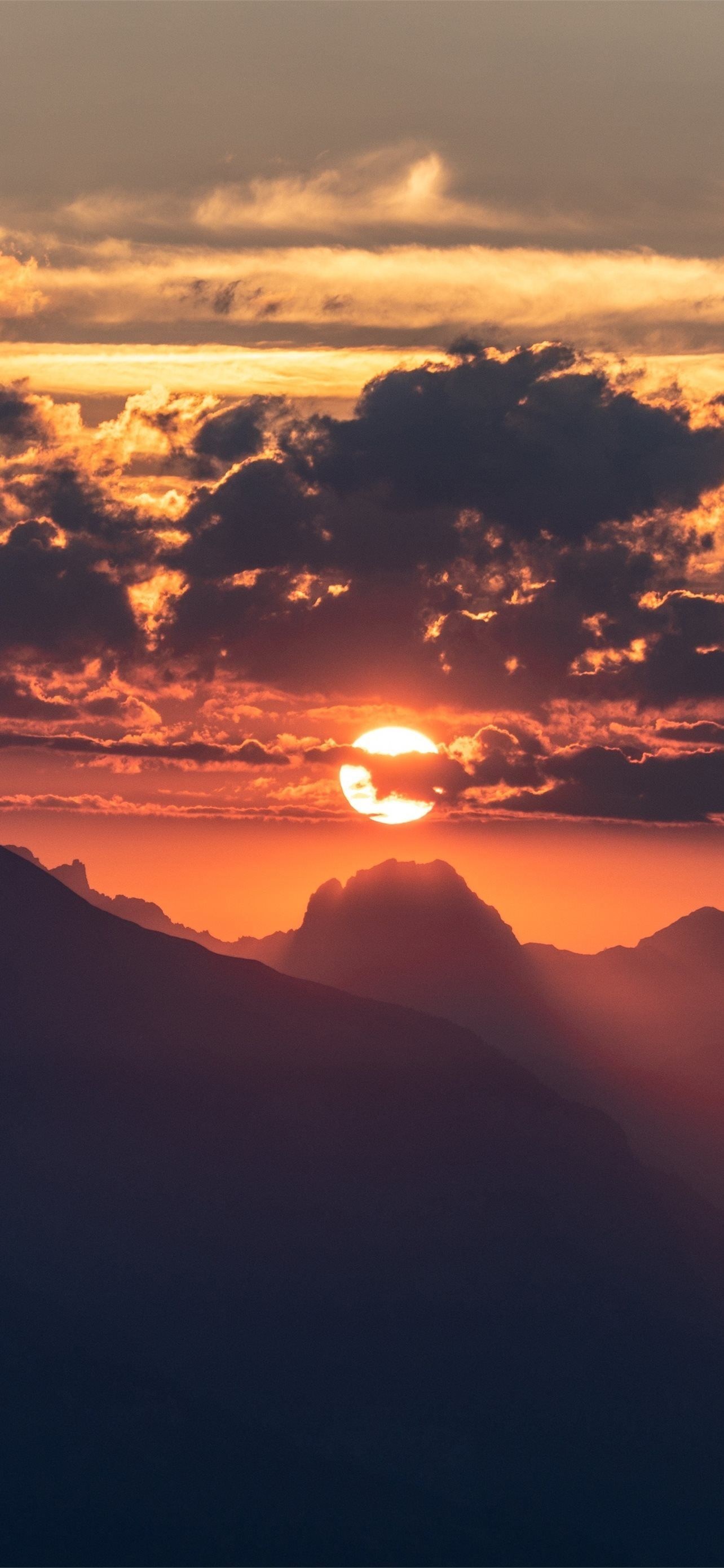 Earth Sunset, Cloud, Mountain, 1284x2778, Phone HD Wallpaper