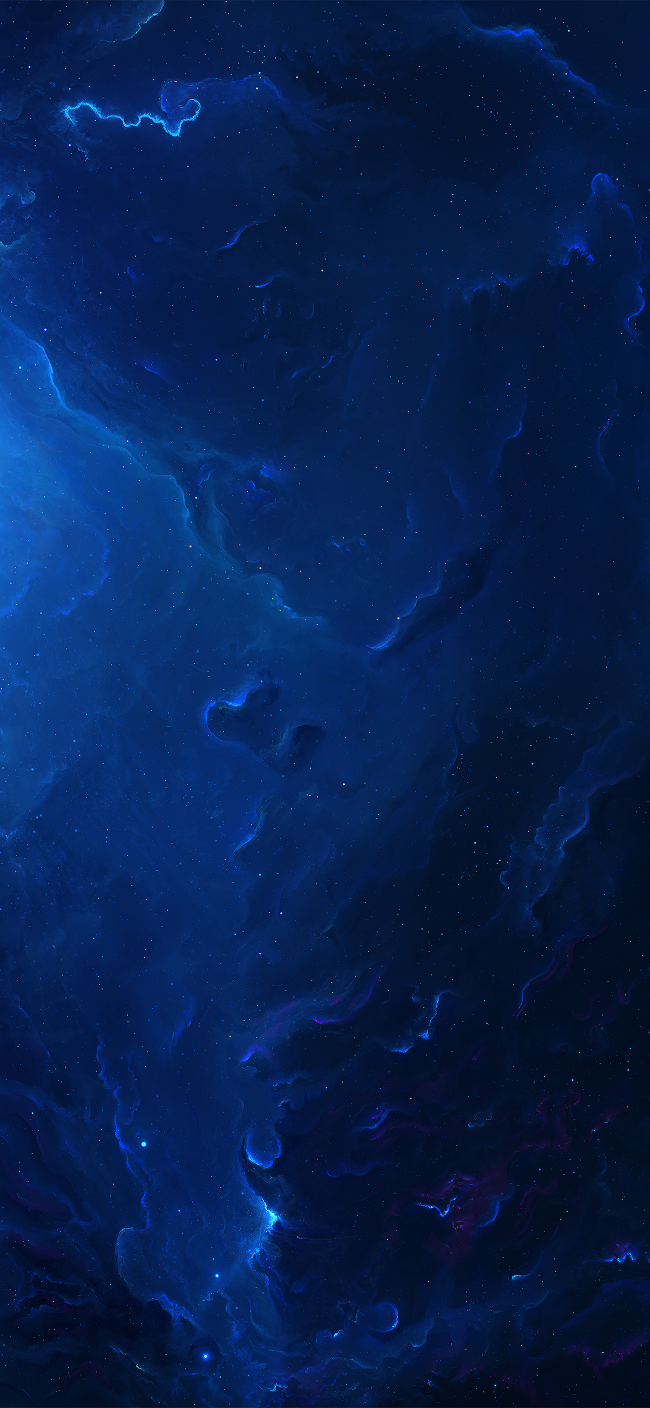 Sci Fi Nebula, Cosmos, Blue, Space, Stars, 1284x2778, Phone HD Wallpaper