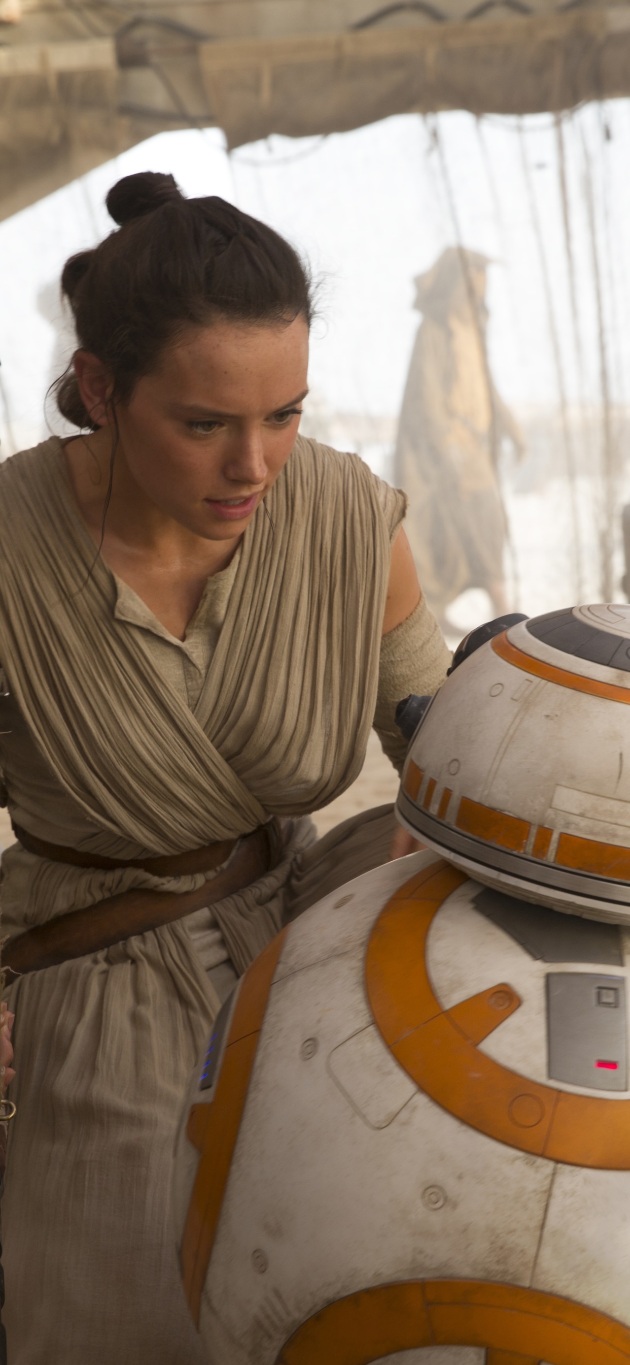 Movie Star Wars Episode VII: The Force Awakens, Jedi, BB-8, Rey (Star Wars), Star Wars, Daisy Ridley, 1242x2688, Phone HD Wallpaper