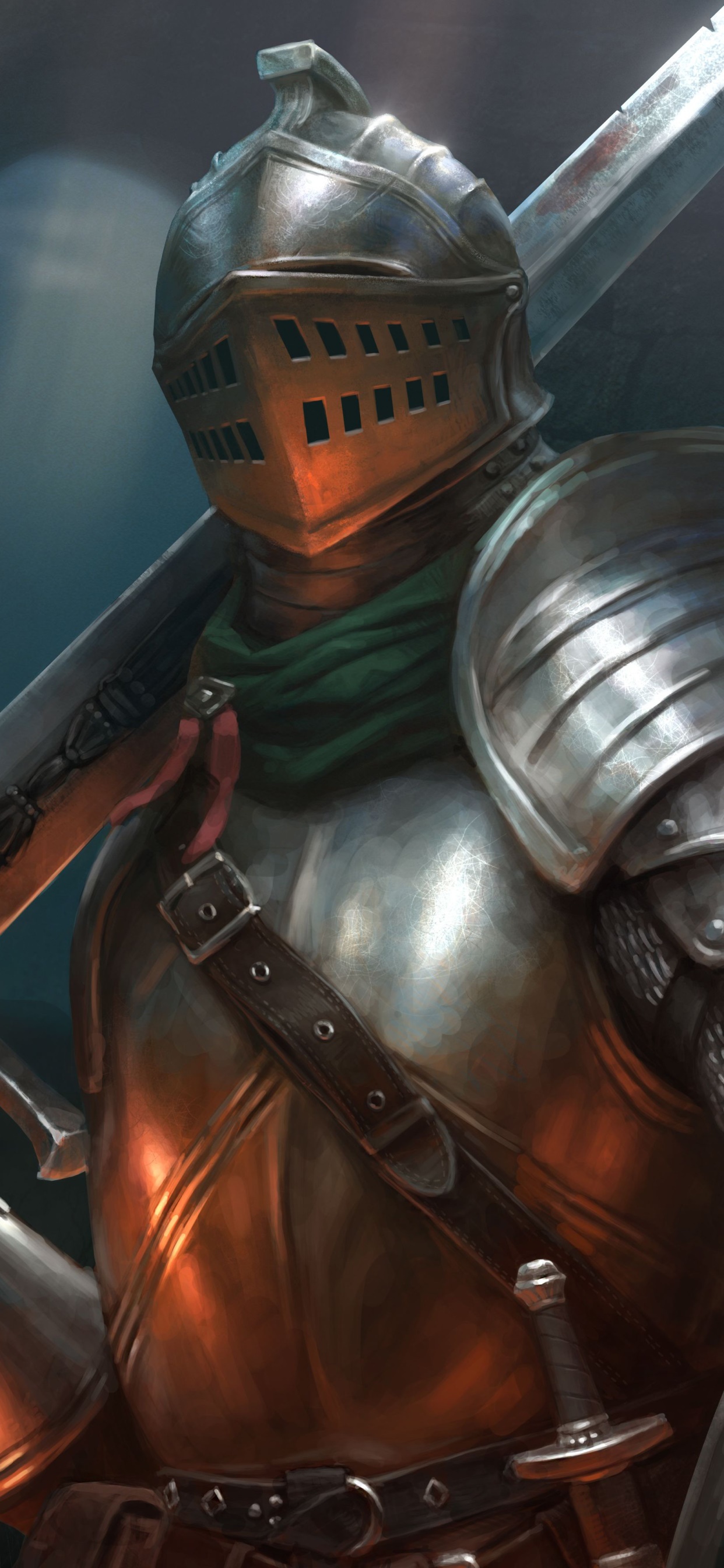 Video Game Dark Souls, Warrior, Knight, Armor, Sword, 1242x2688, Phone HD Wallpaper