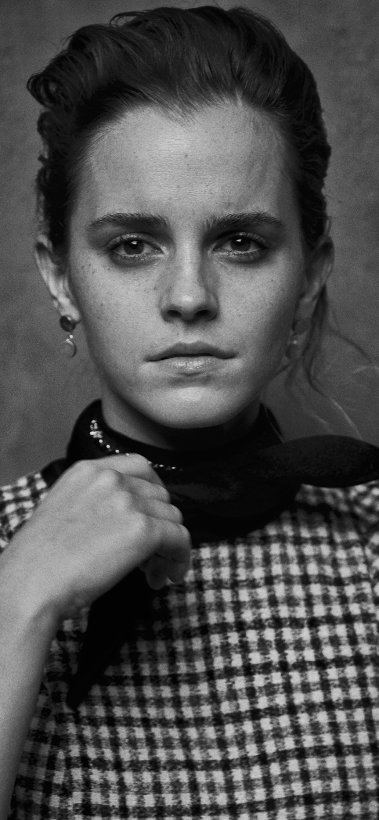Celebrity Emma Watson, Black and White, English, Actress, 1242x2688, Phone HD Wallpaper