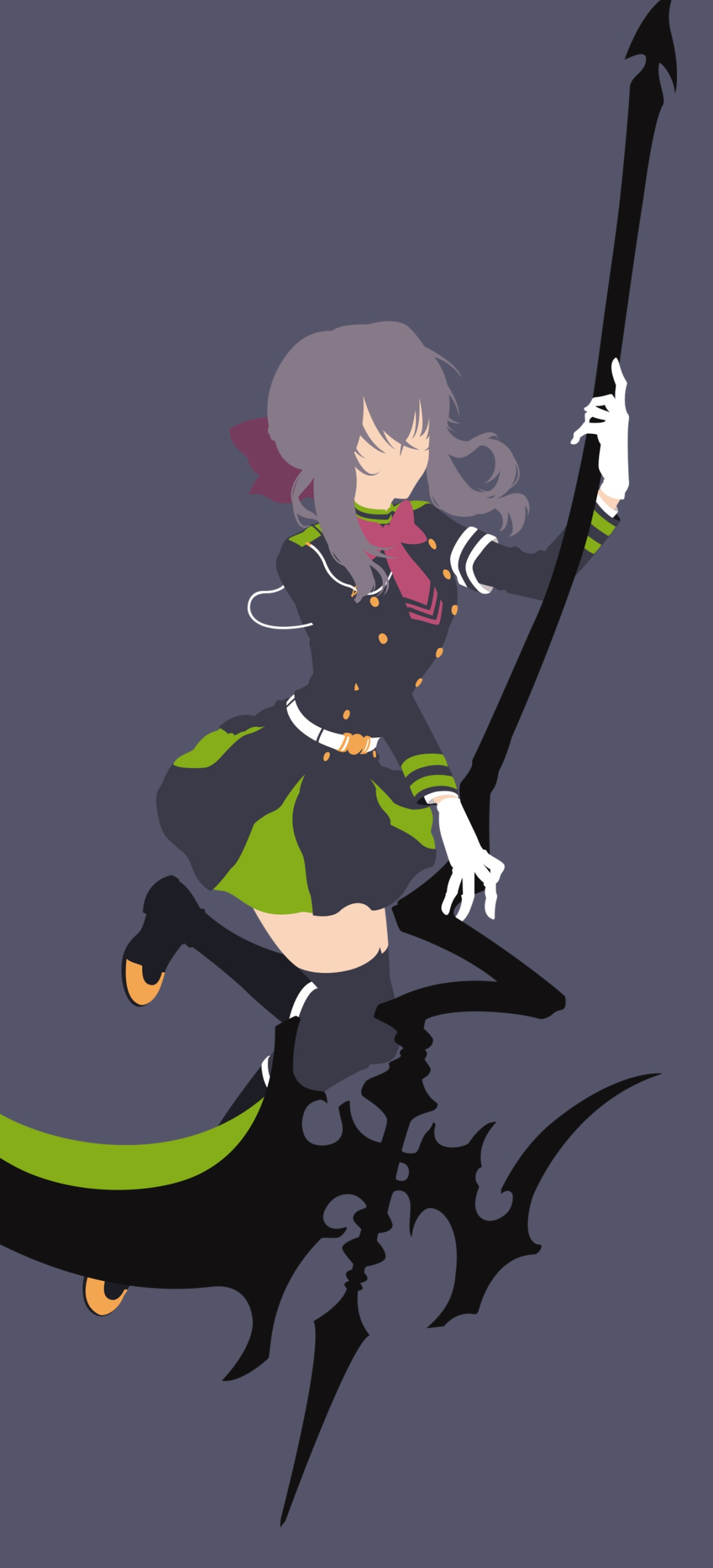 Anime Seraph of the End, Shinoa Hīragi, 1228x2700, Phone HD Wallpaper