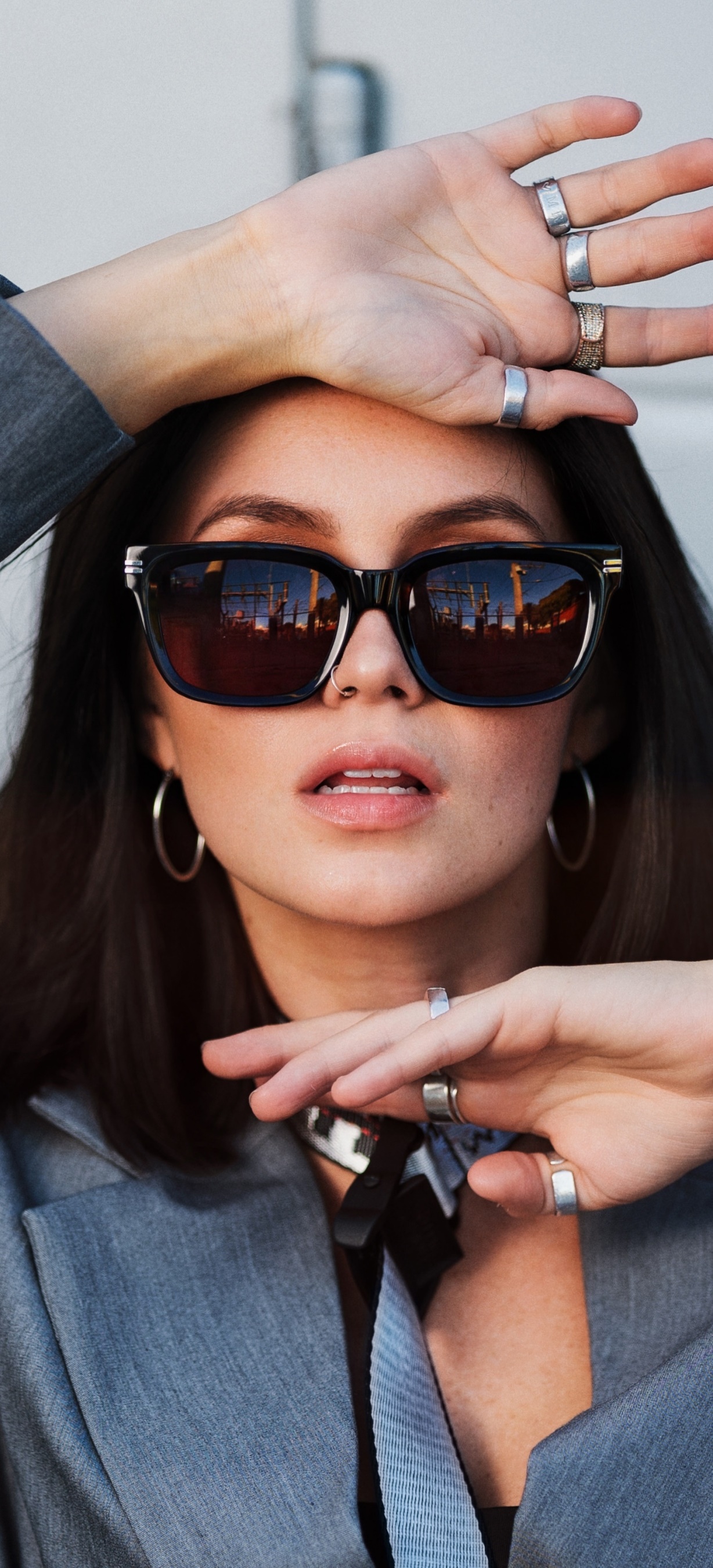 Women Model, Sunglasses, 1228x2700, Phone HD Wallpaper