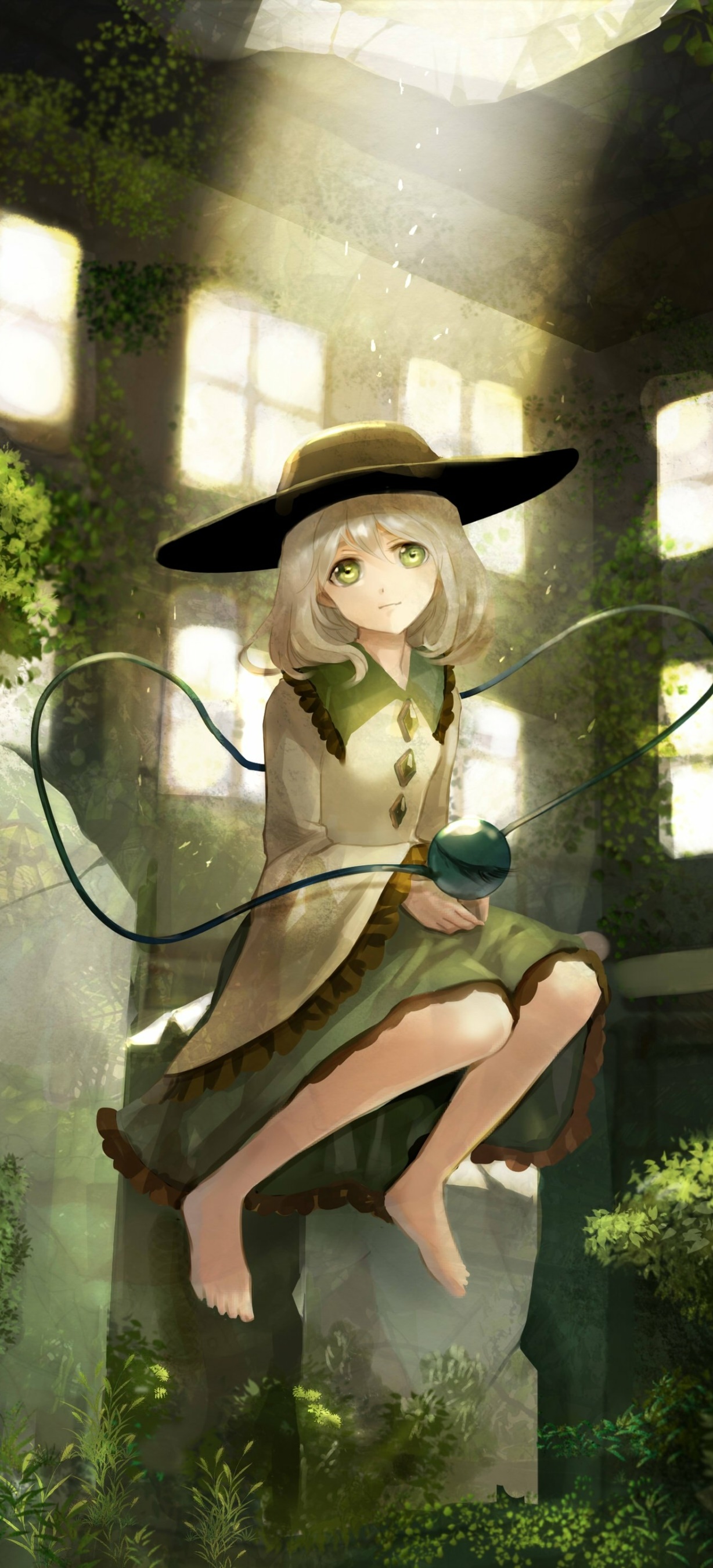 Anime Touhou, Koishi Komeiji, 1228x2700, Phone HD Wallpaper