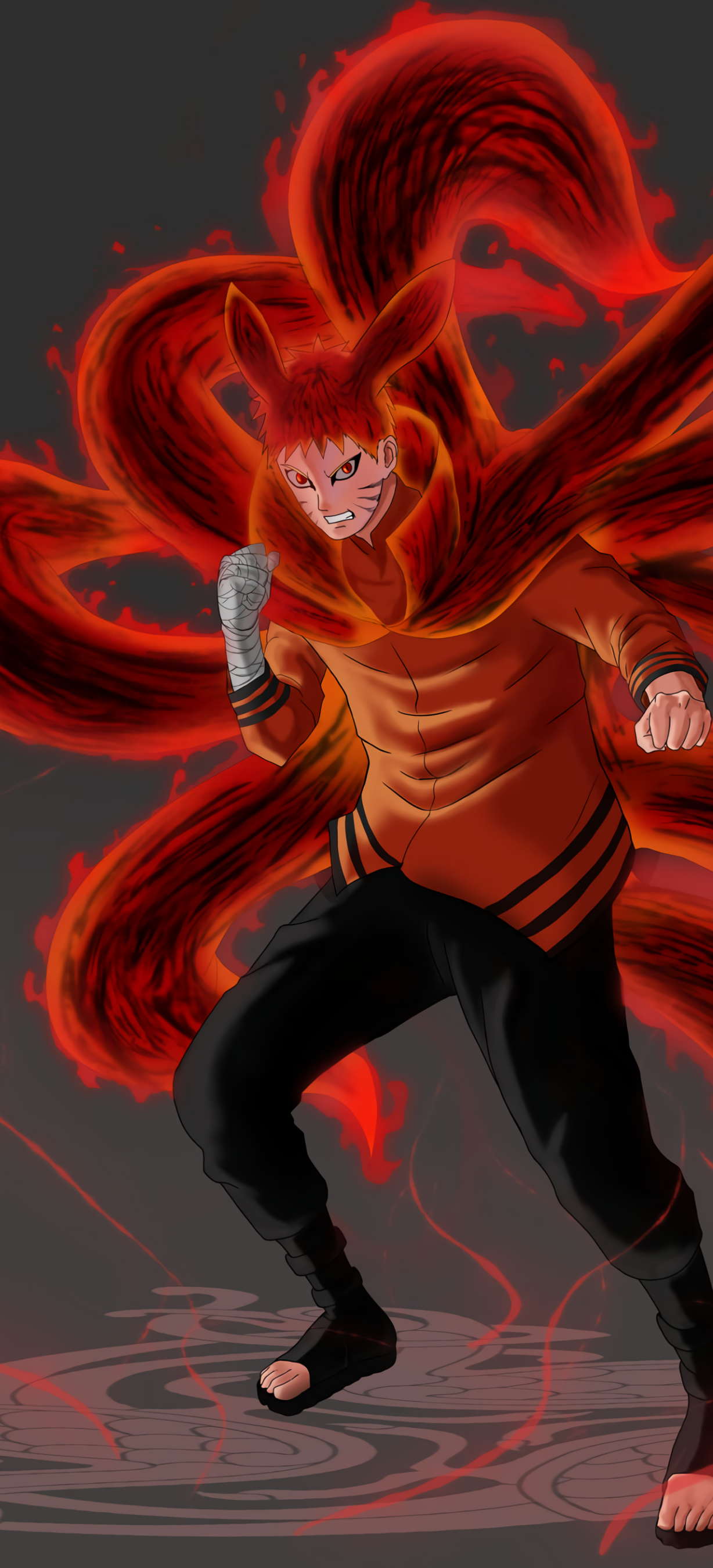 Anime Boruto, Baryon Mode (Naruto), Naruto Uzumaki, 1228x2700, Phone HD Wallpaper