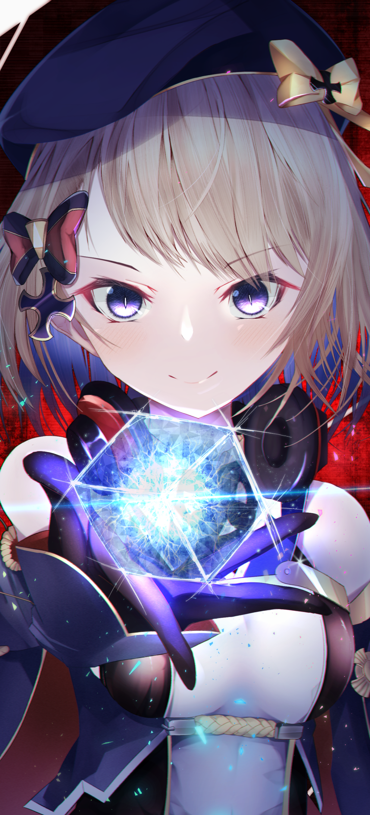 Anime Azur Lane, Z23 (Azur Lane), Blonde, Purple Eyes, 1228x2700, Phone HD Wallpaper