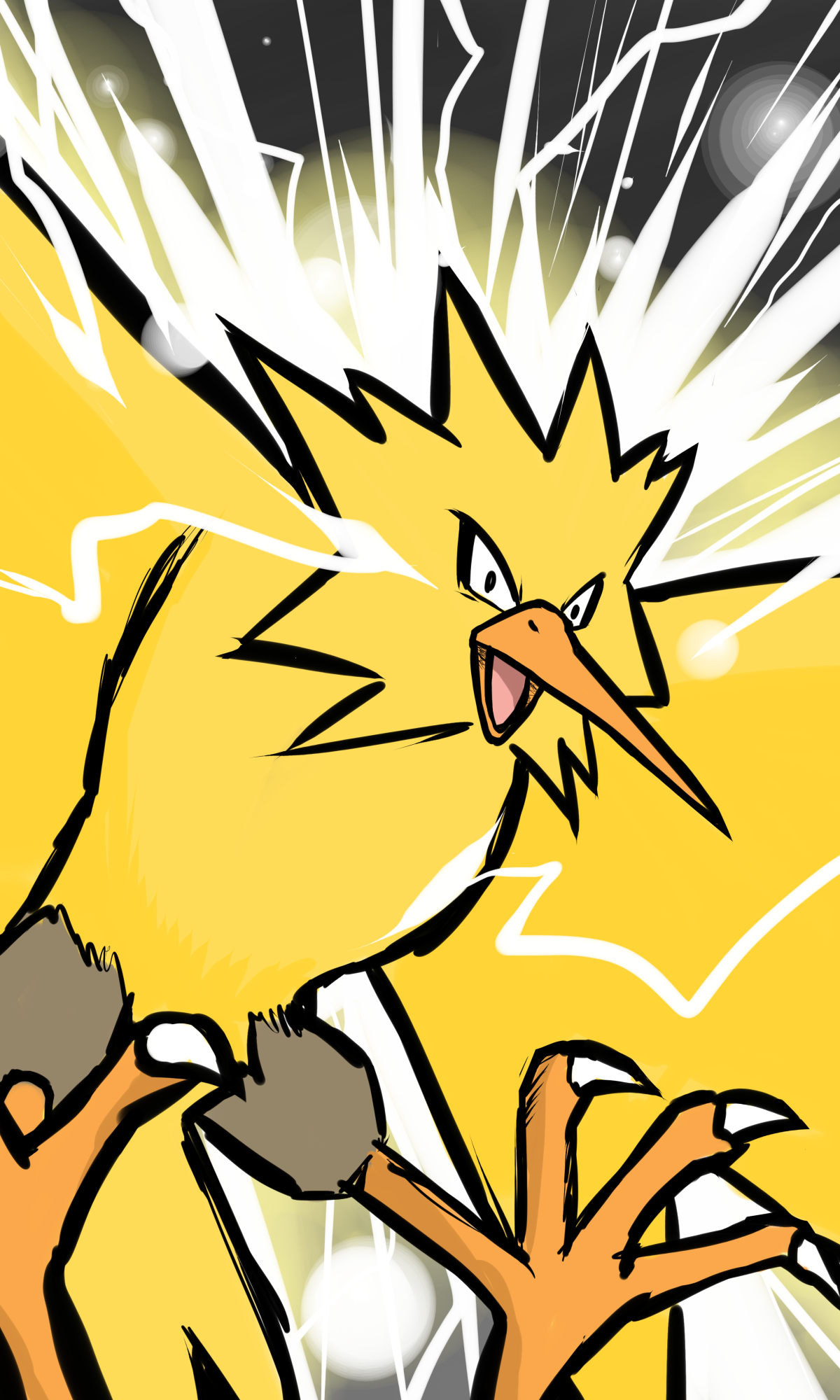 Anime Pokémon, Zapdos (Pokémon), 1200x2000, Phone HD Wallpaper
