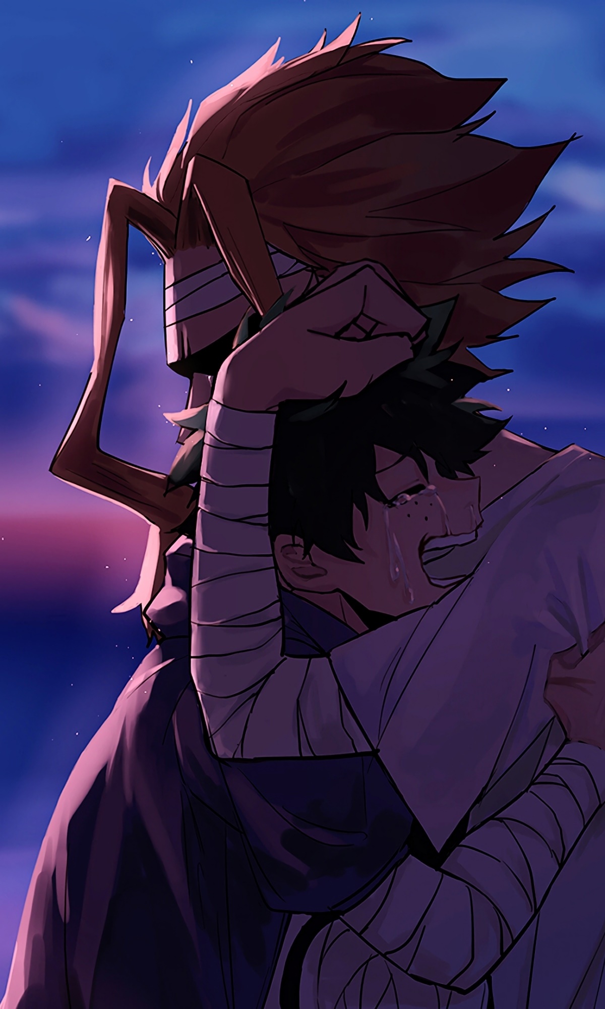 Anime My Hero Academia, Izuku Midoriya, Toshinori Yagi, All Might, 1200x2000, Phone HD Wallpaper