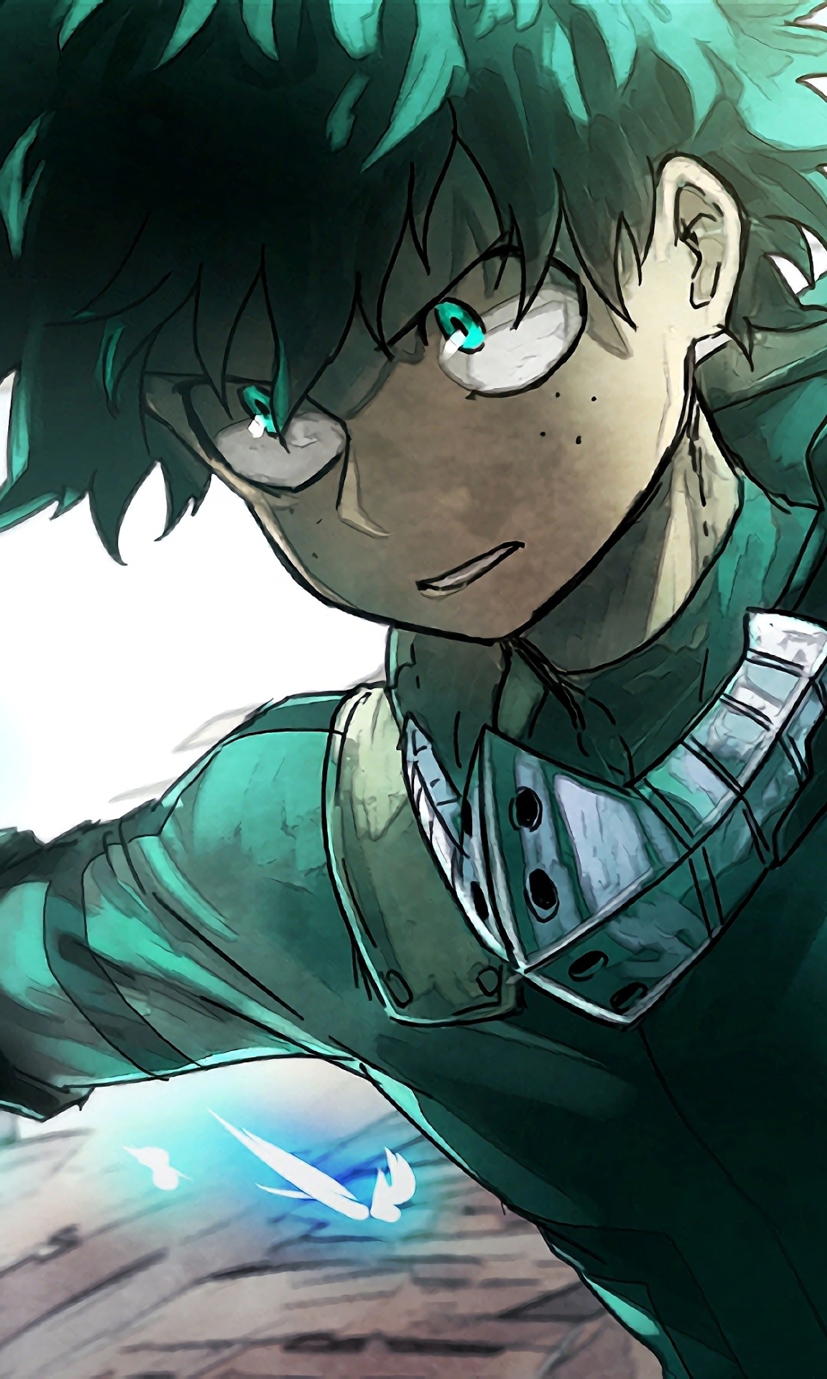Anime My Hero Academia, Green Eyes, Green Hair, Izuku Midoriya, 1200x2000, Phone HD Wallpaper