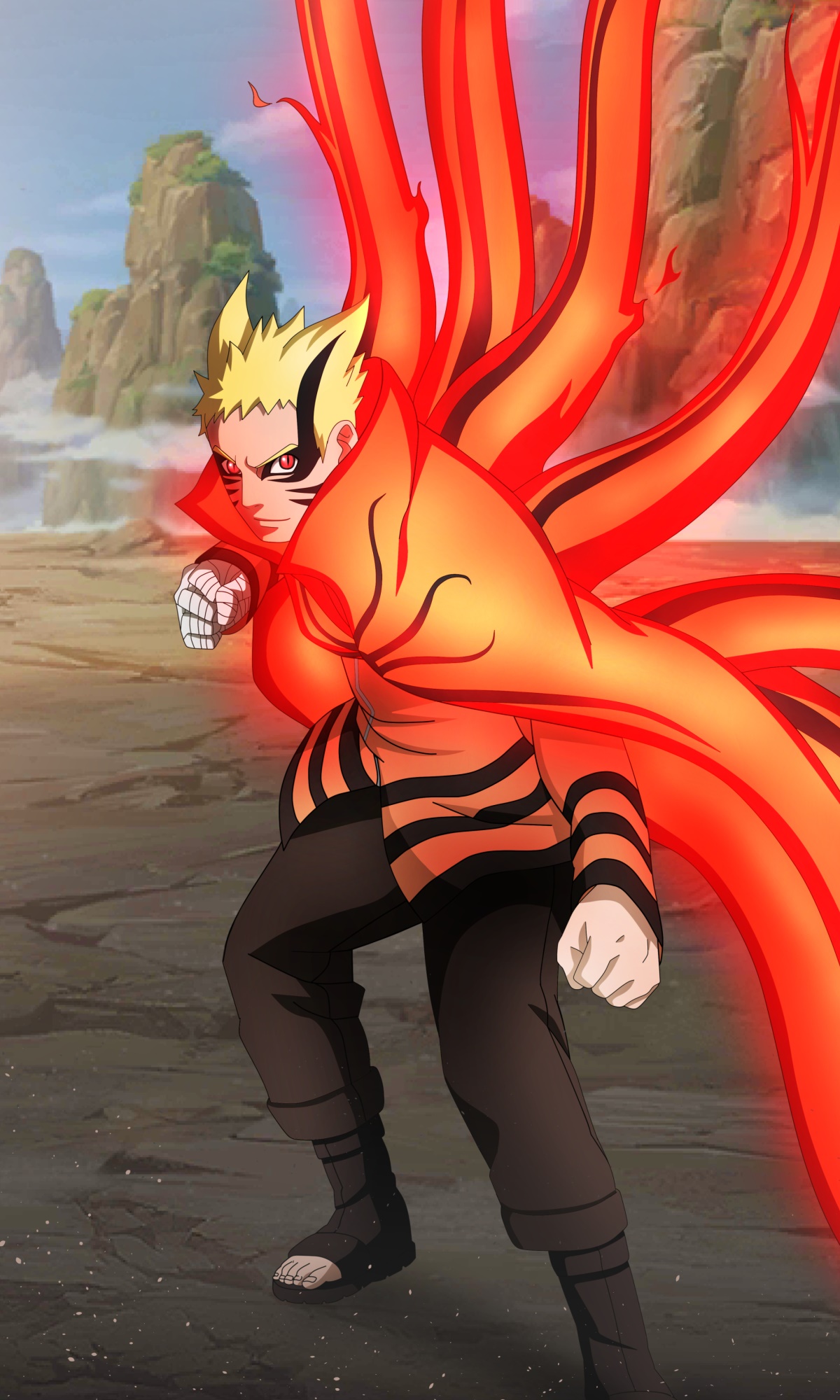 Anime Boruto, Naruto Uzumaki, Baryon Mode (Naruto), 1200x2000, Phone HD Wallpaper