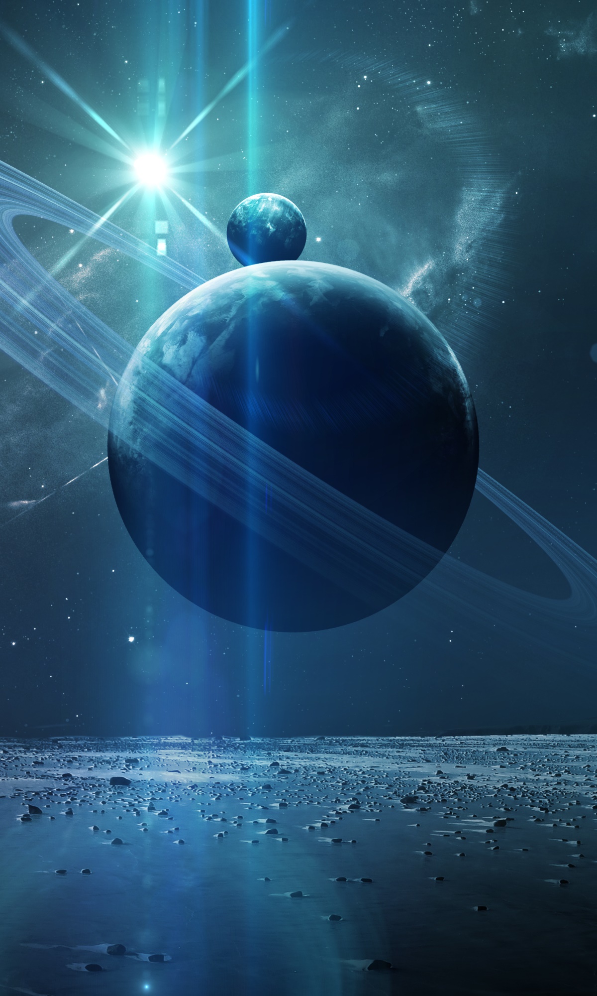 Sci Fi Planets, Planetary Ring, 1200x2000, Phone HD Wallpaper