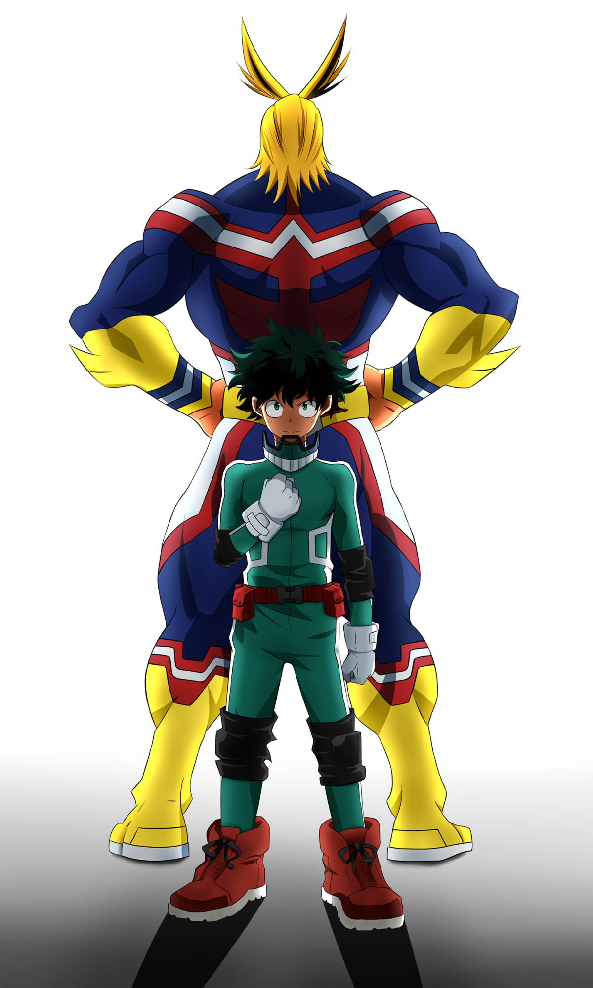 Anime My Hero Academia, All Might, Izuku Midoriya, 1200x2000, Phone HD Wallpaper