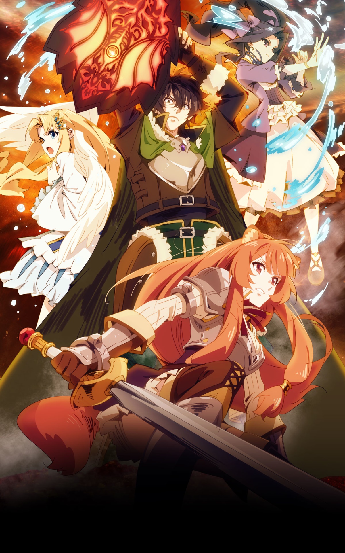 Anime The Rising of the Shield Hero, Raphtalia (The Rising Of The Shield Hero), Tate No Yuusha No Nariagari, Naofumi Iwatani, Melty Q Melromarc, Filo (The Rising Of The Shield Hero), 1200x1920, Phone HD Wallpaper