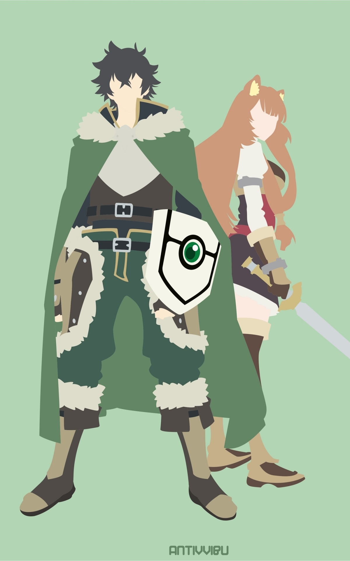 Anime The Rising of the Shield Hero, Raphtalia (The Rising Of The Shield Hero), Naofumi Iwatani, 1200x1920, Phone HD Wallpaper