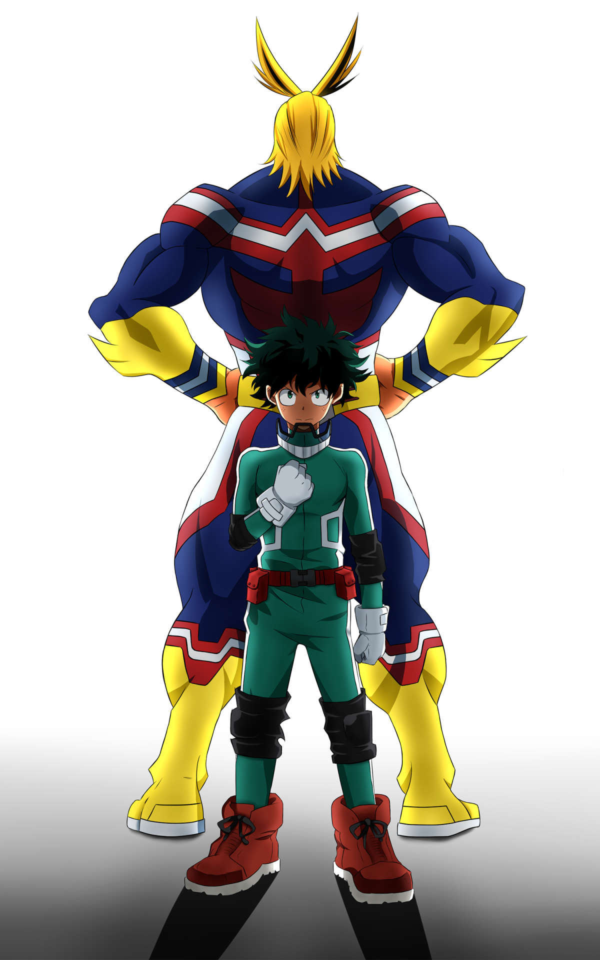 Anime My Hero Academia, Izuku Midoriya, All Might, 1200x1920, Phone HD Wallpaper