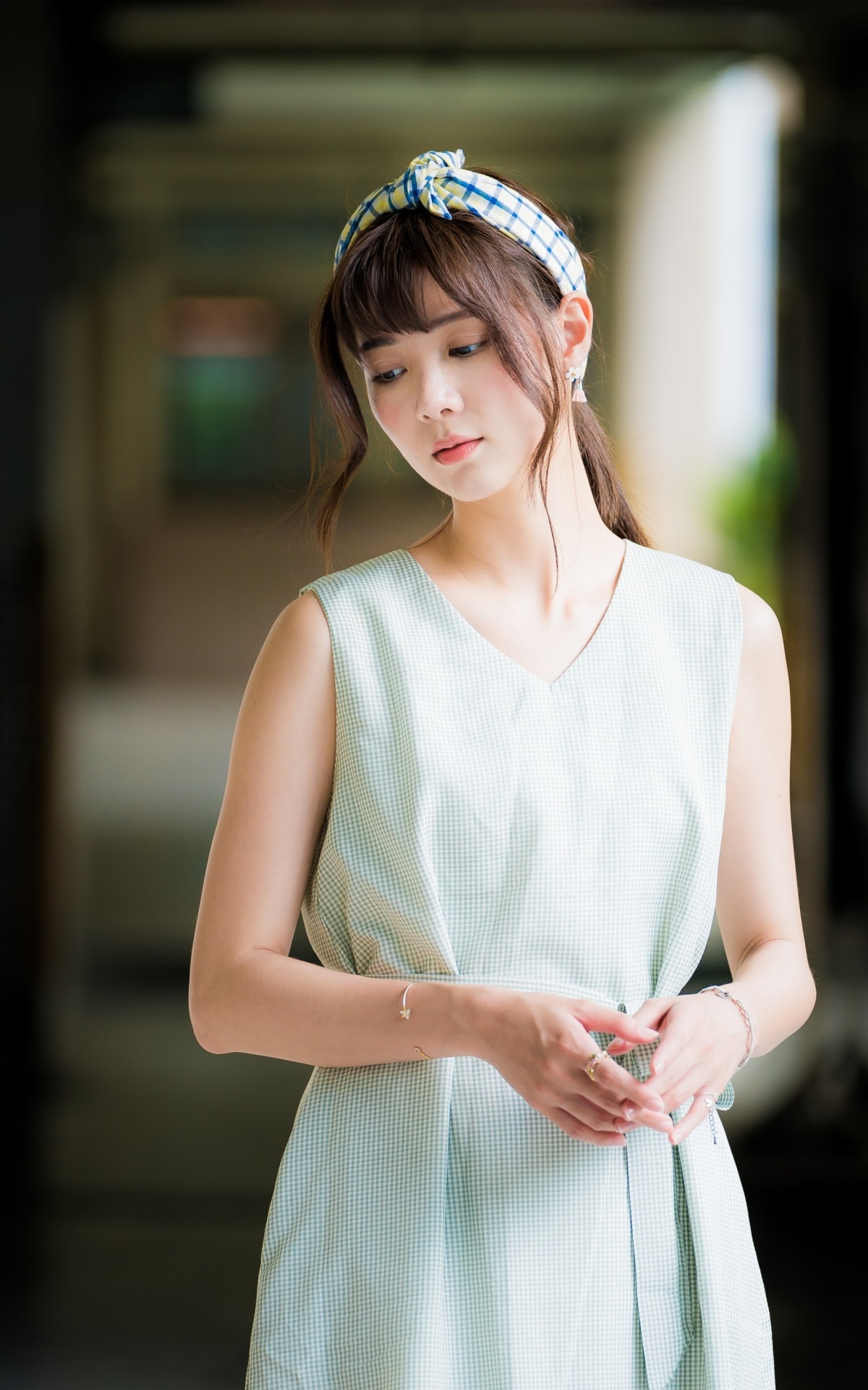 Women Model, Brunette, Asian, Dress, 1200x1920, Phone HD Wallpaper