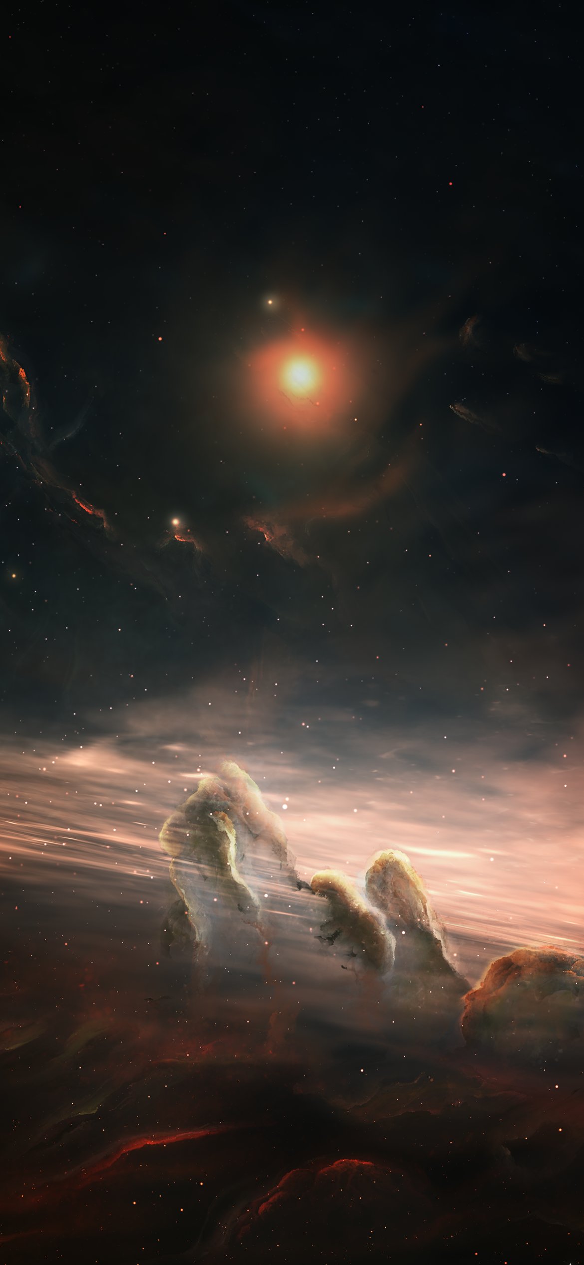 Sci Fi Nebula, Stars, Space, 1170x2532, Phone HD Wallpaper