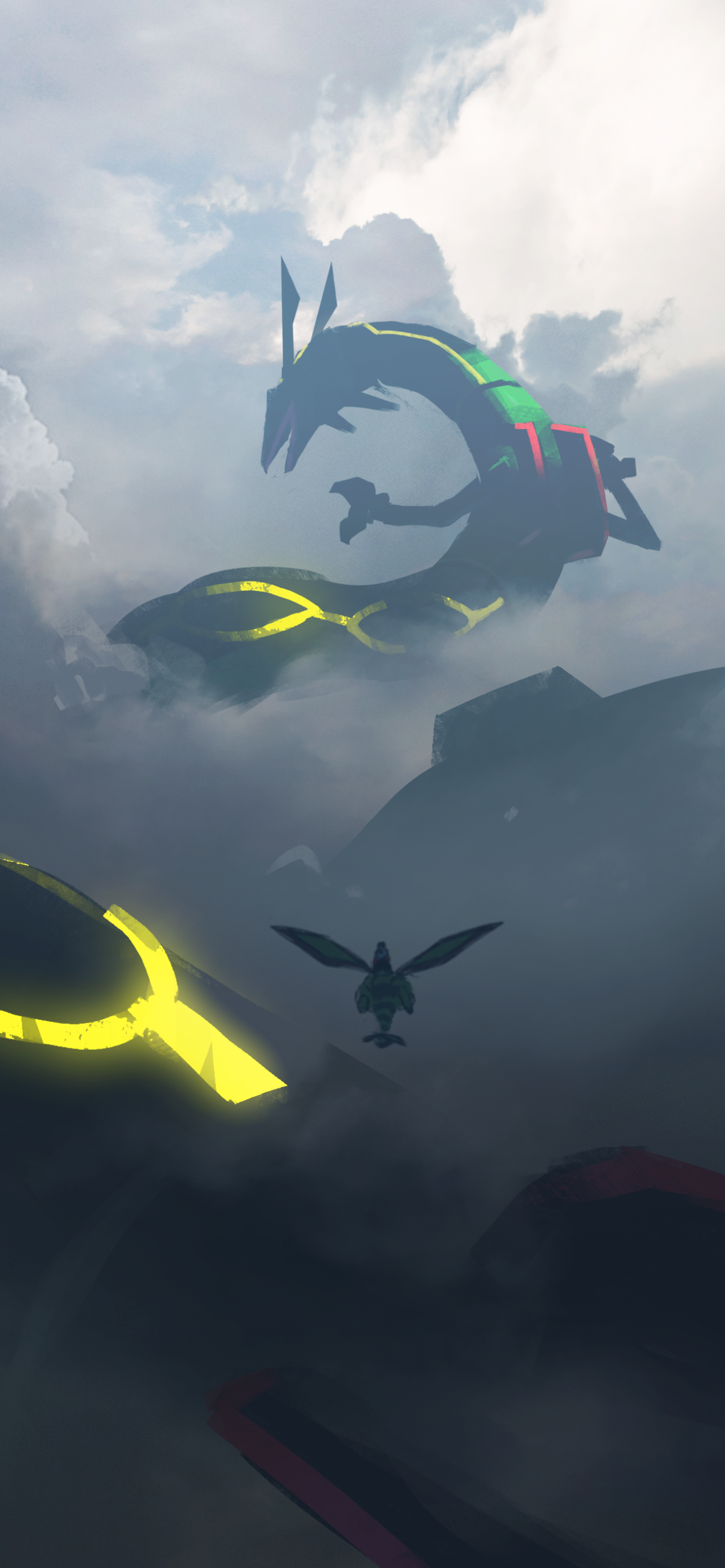 Anime Pokémon, Rayquaza (Pokémon), 1170x2532, Phone HD Wallpaper