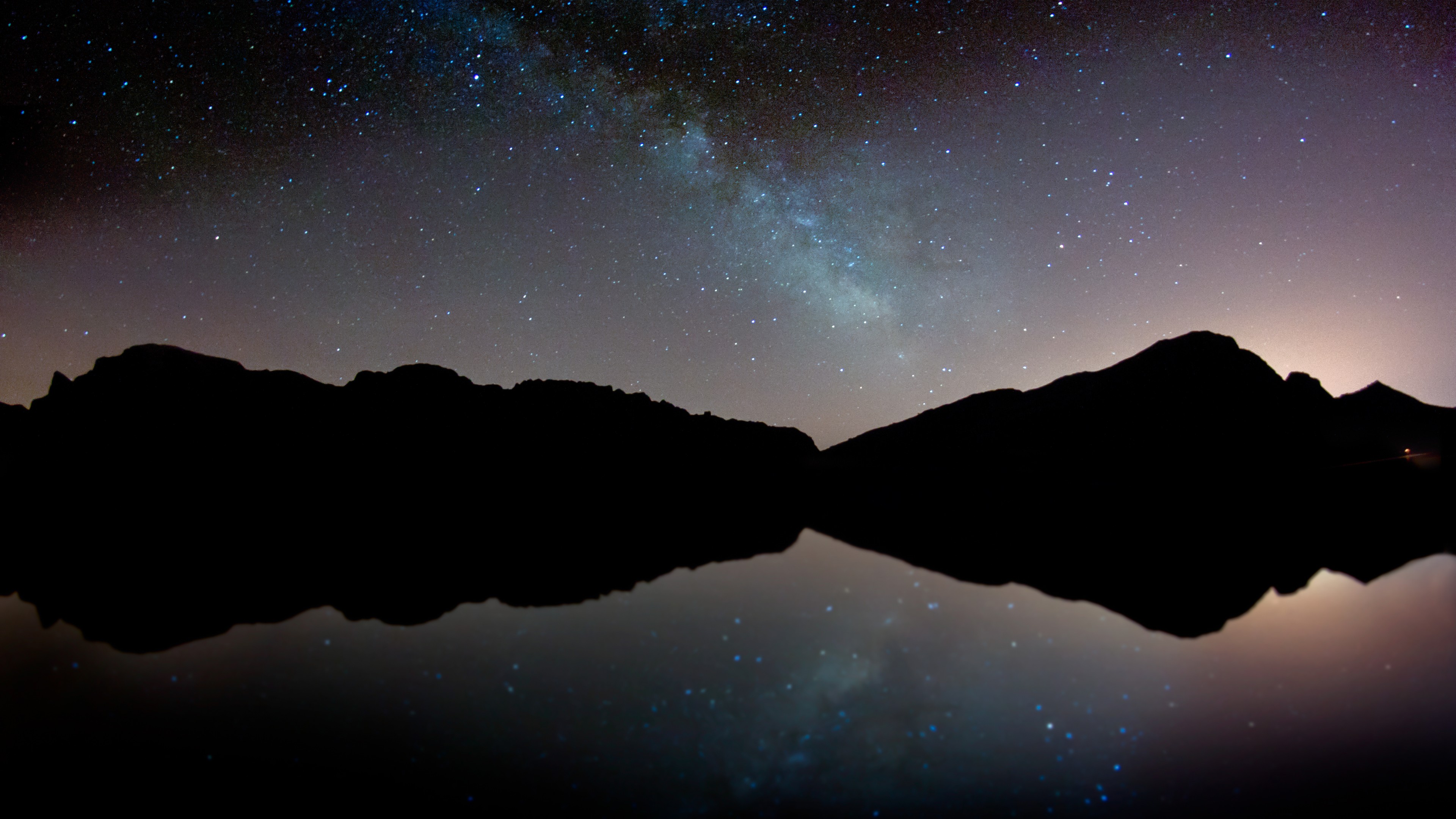 Majorca, 4k, mountains, night, stars, HD Wallpaper