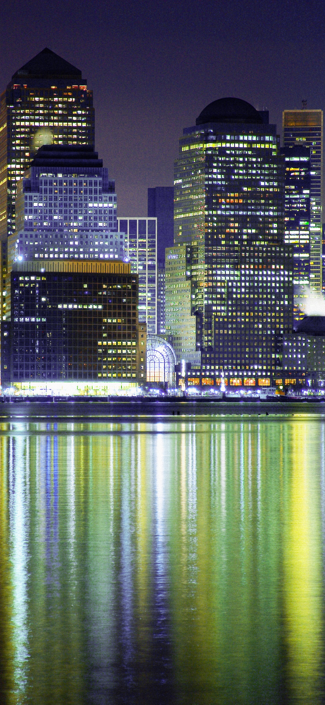 Man Made Manhattan, City, Light, Reflection, 1125x2436, Phone HD Wallpaper