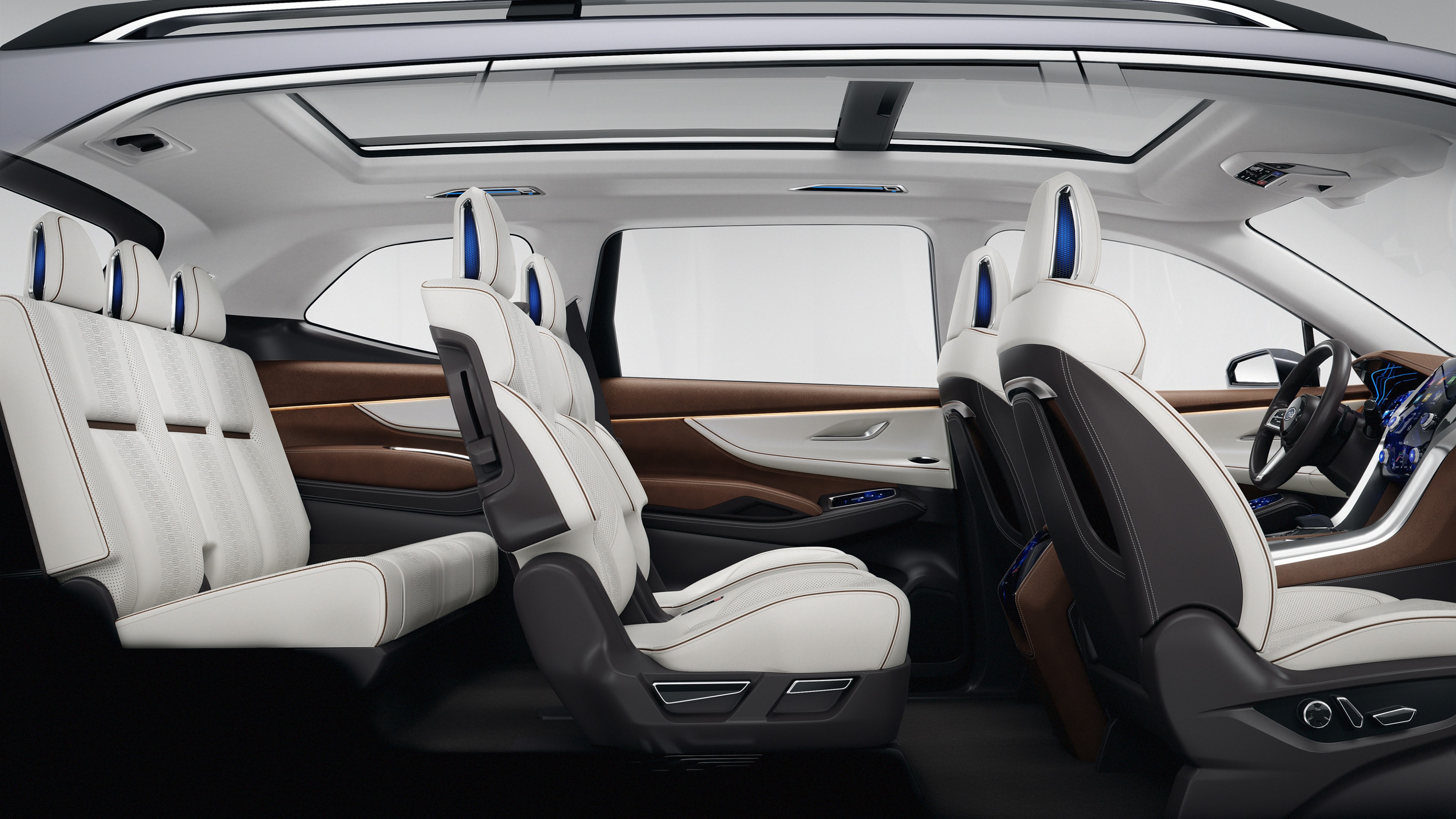 Subaru Ascent, concept, interior, 2017 New York Auto Show, HD Wallpaper