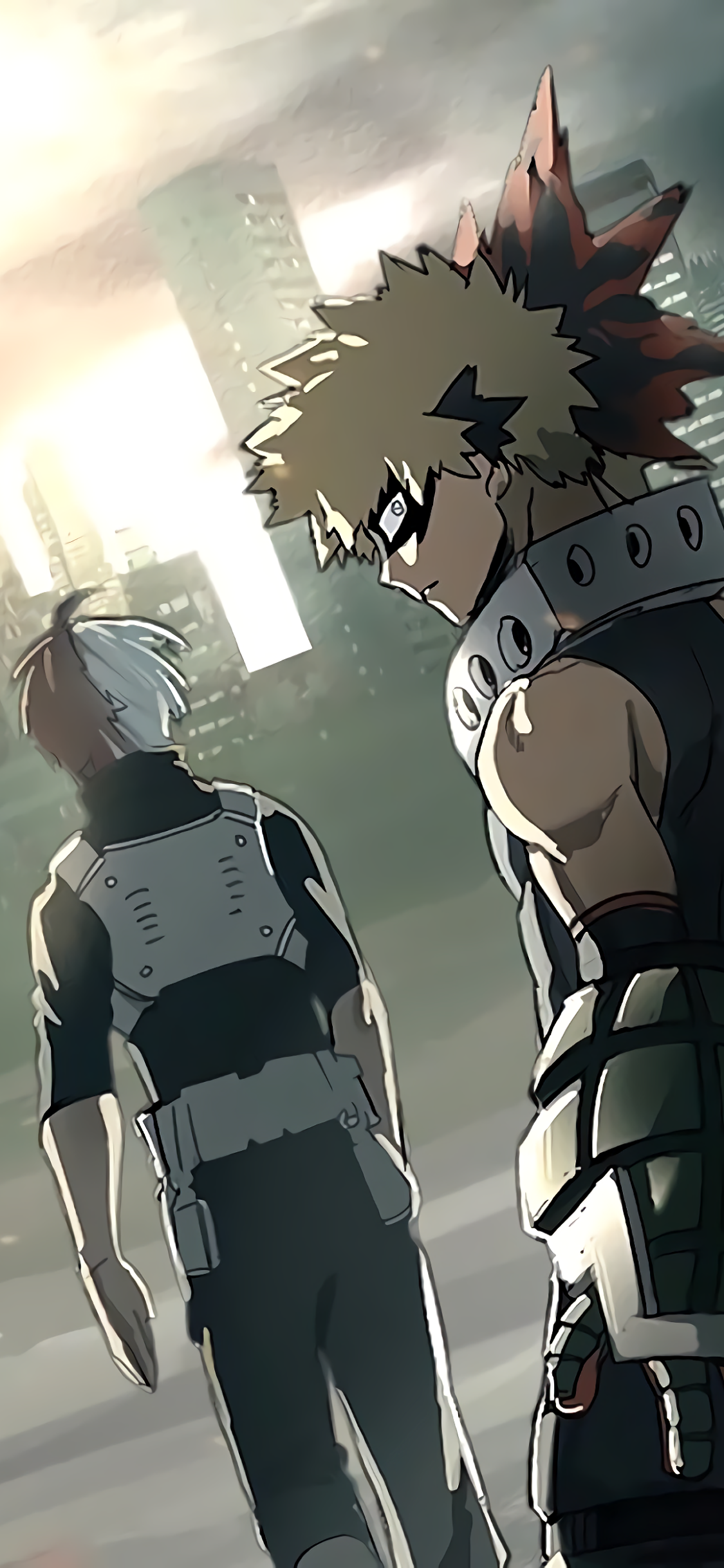 Anime My Hero Academia, Katsuki Bakugou, Shoto Todoroki, 1125x2436, Phone HD Wallpaper