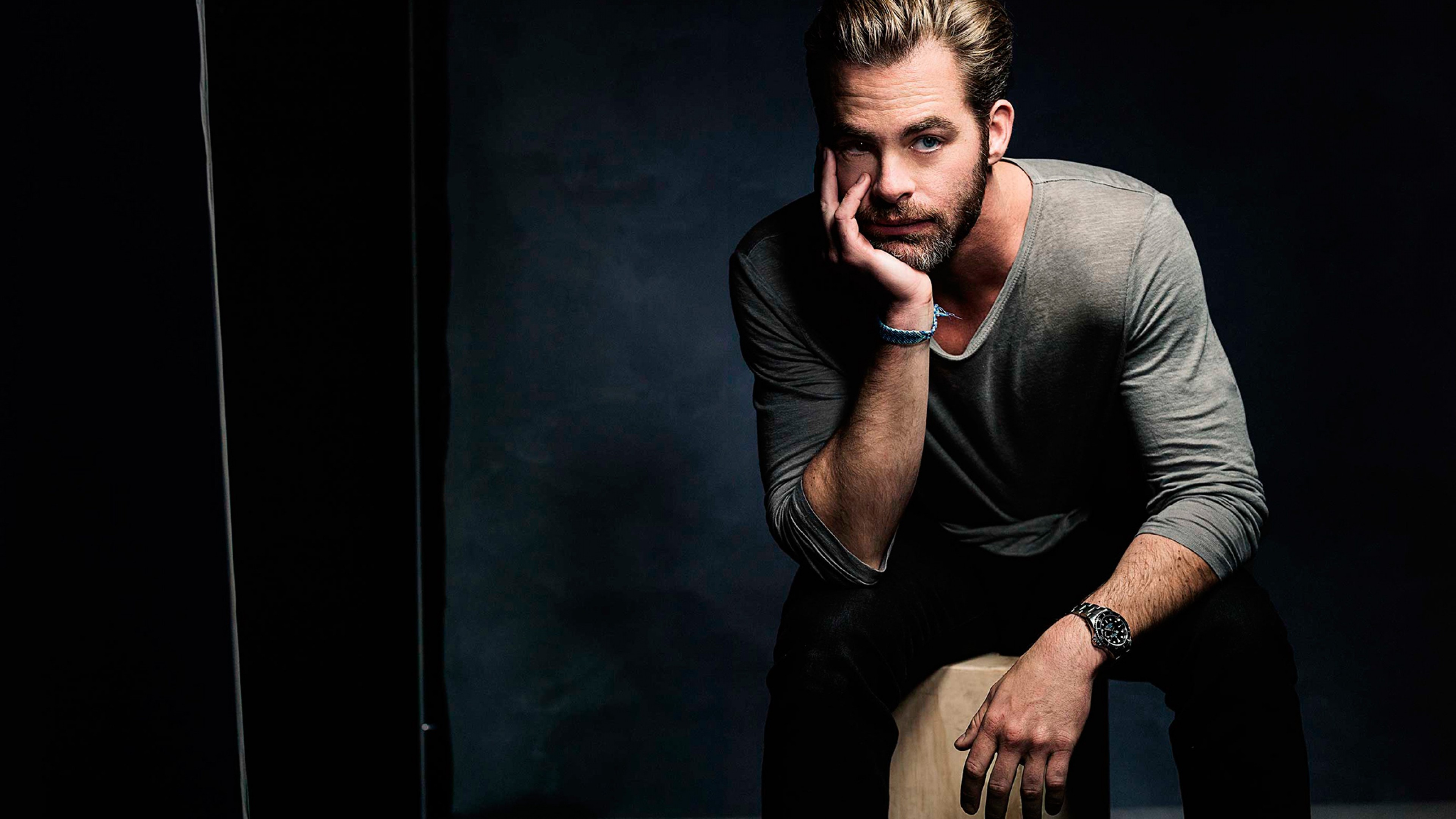 Chris Pine, 4k, photo, HD Wallpaper