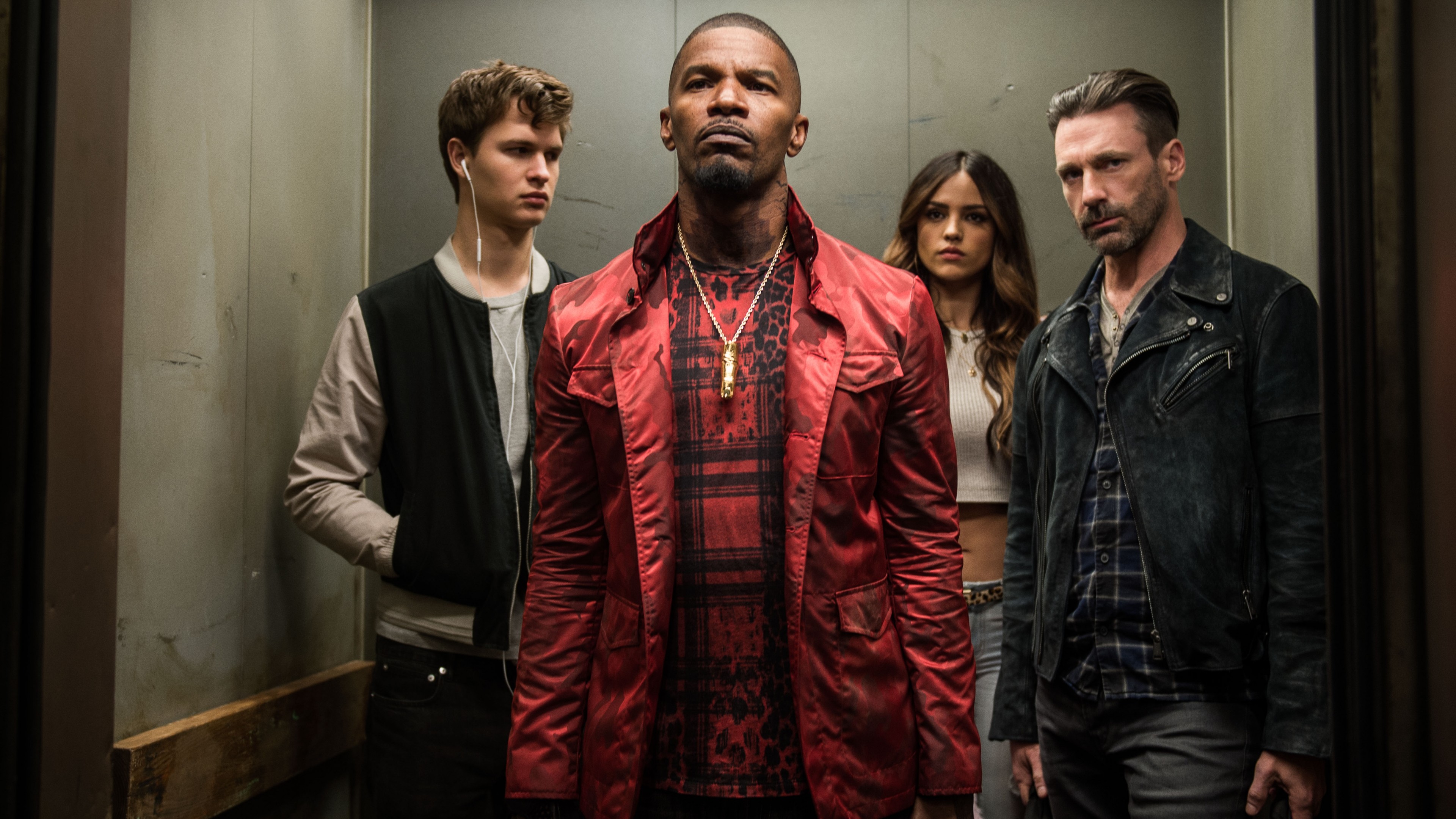 Baby Driver, Jon Hamm, Ansel Elgort, Eiza Gonzalez, Jamie Foxx, 4K, HD Wallpaper