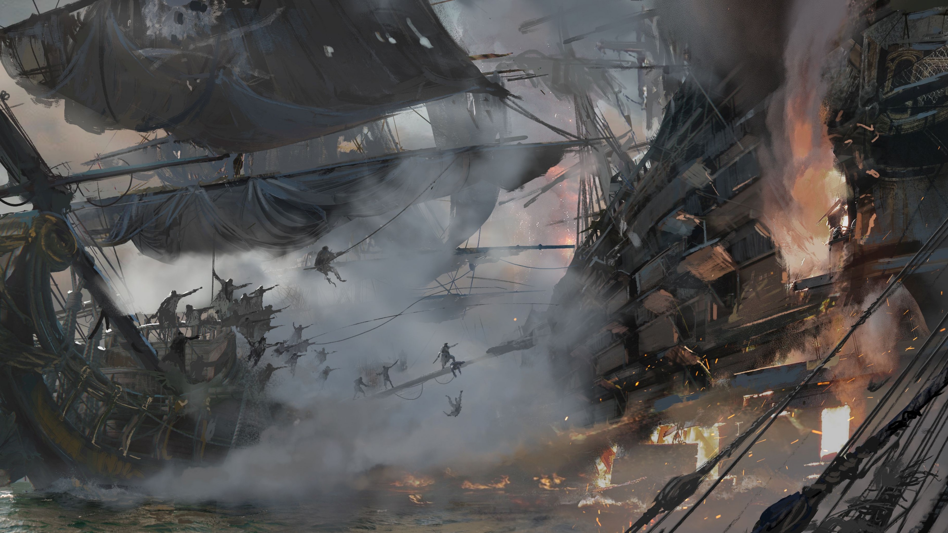Skull and Bones, 4k, HD, E3 2017, art, HD Wallpaper