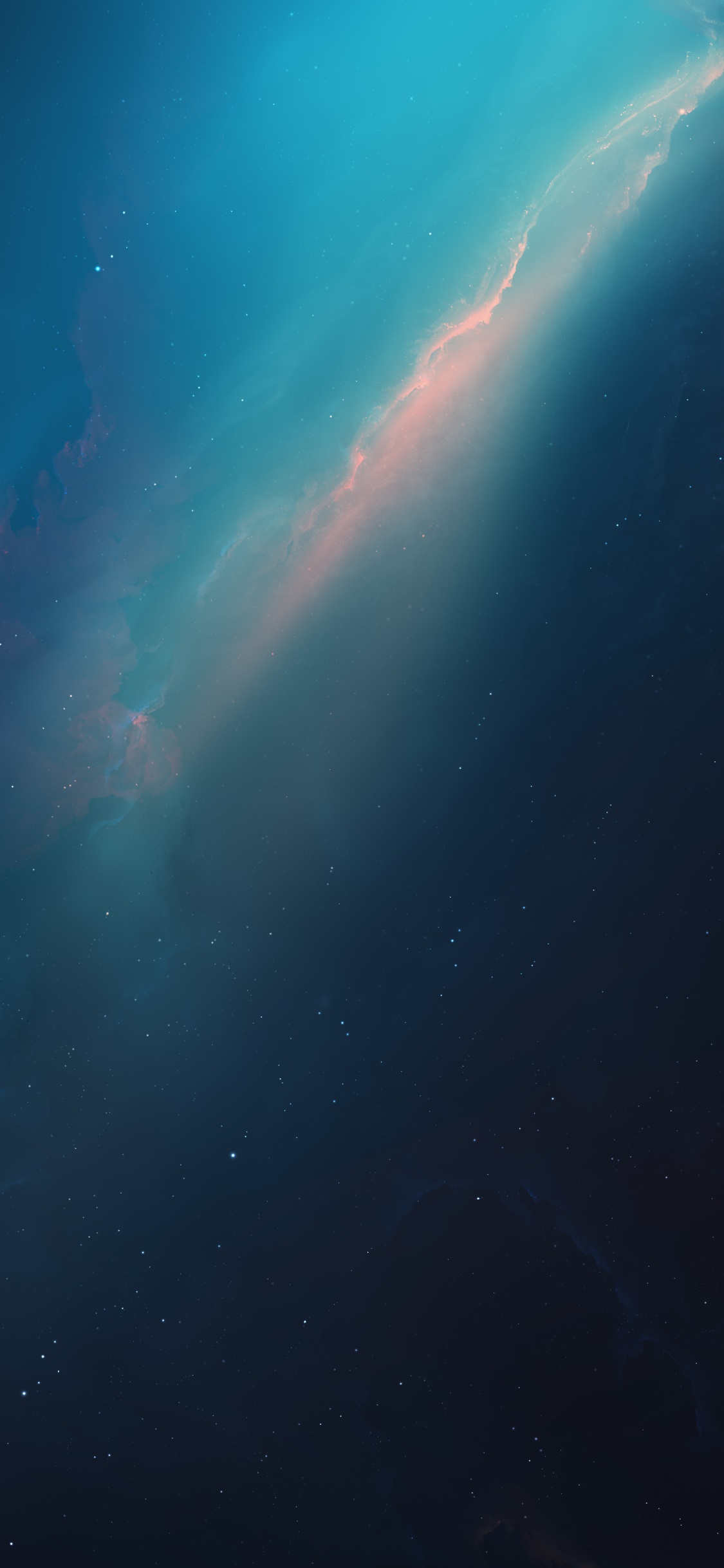 Sci Fi Nebula, Stars, Blue, Space, 1125x2436, Phone HD Wallpaper