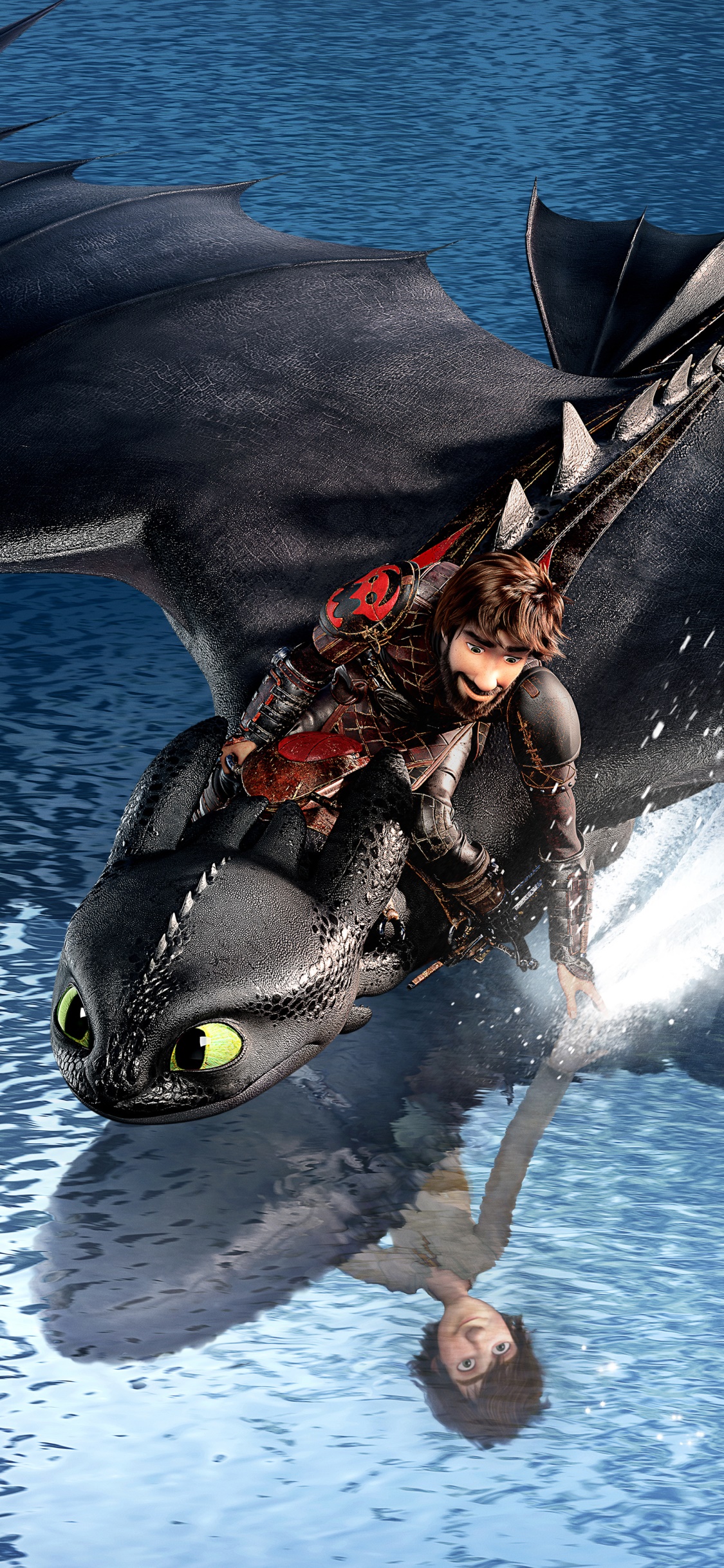 Movie How to Train Your Dragon: The Hidden World, Toothless (How To Train Your Dragon), Hiccup (How To Train Your Dragon), 1125x2436, Phone HD Wallpaper