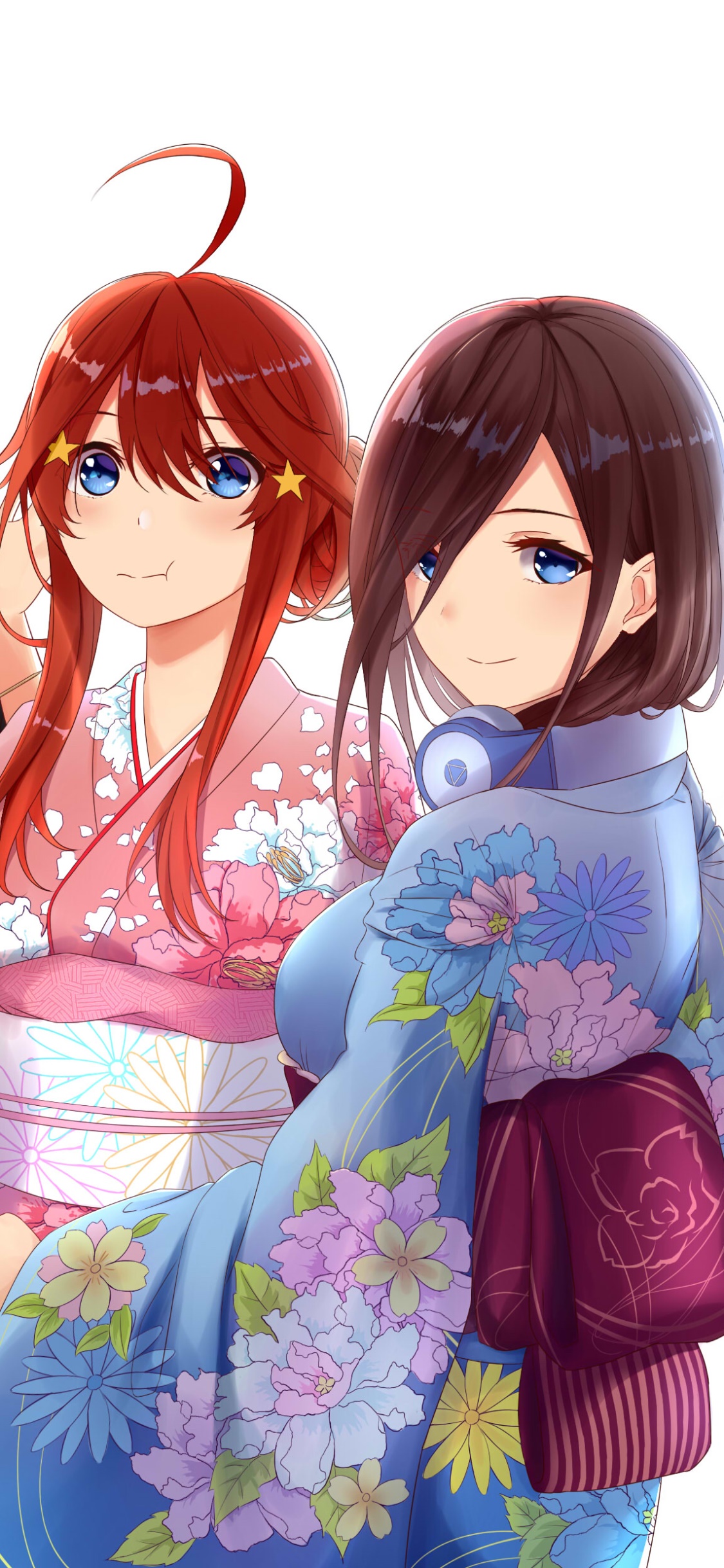 Anime The Quintessential Quintuplets, Itsuki Nakano, Miku Nakano, 1125x2436, Phone HD Wallpaper