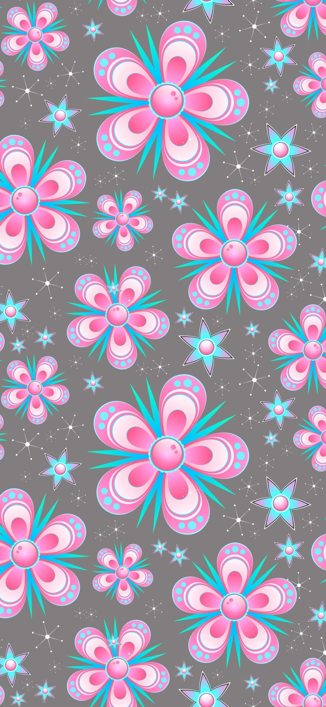 Artistic Flower, Pattern, Colors, 1125x2436, Phone HD Wallpaper