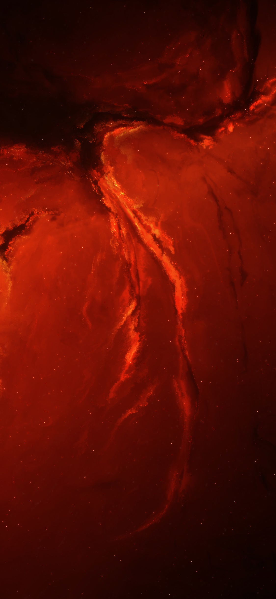 Sci Fi Nebula, Space, Red, 1125x2436, Phone HD Wallpaper