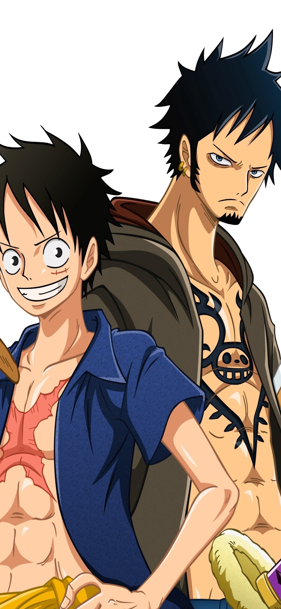 Anime One Piece, Trafalgar Law, Monkey D. Luffy, 1125x2436, Phone HD Wallpaper