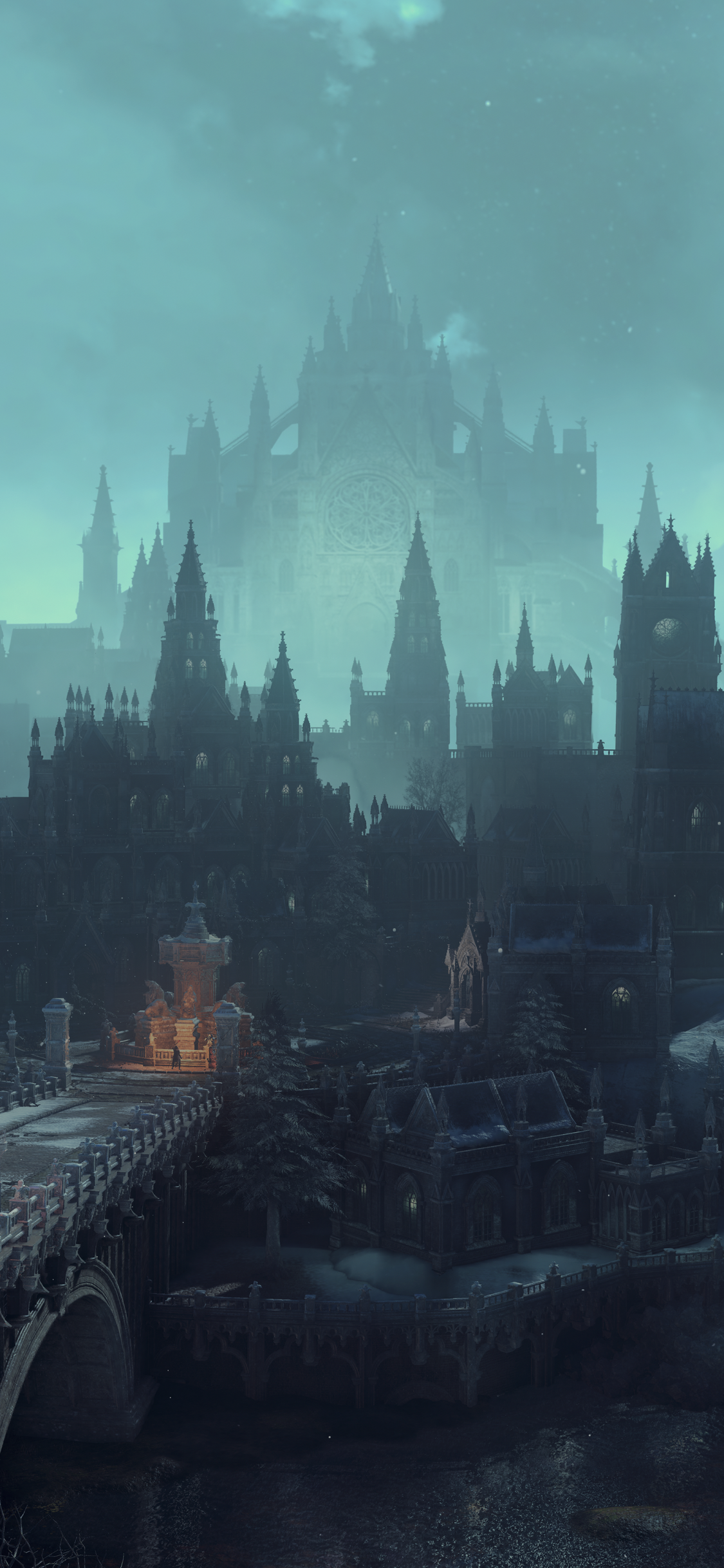 Video Game Dark Souls III, Night, City, 1125x2436, Phone HD Wallpaper