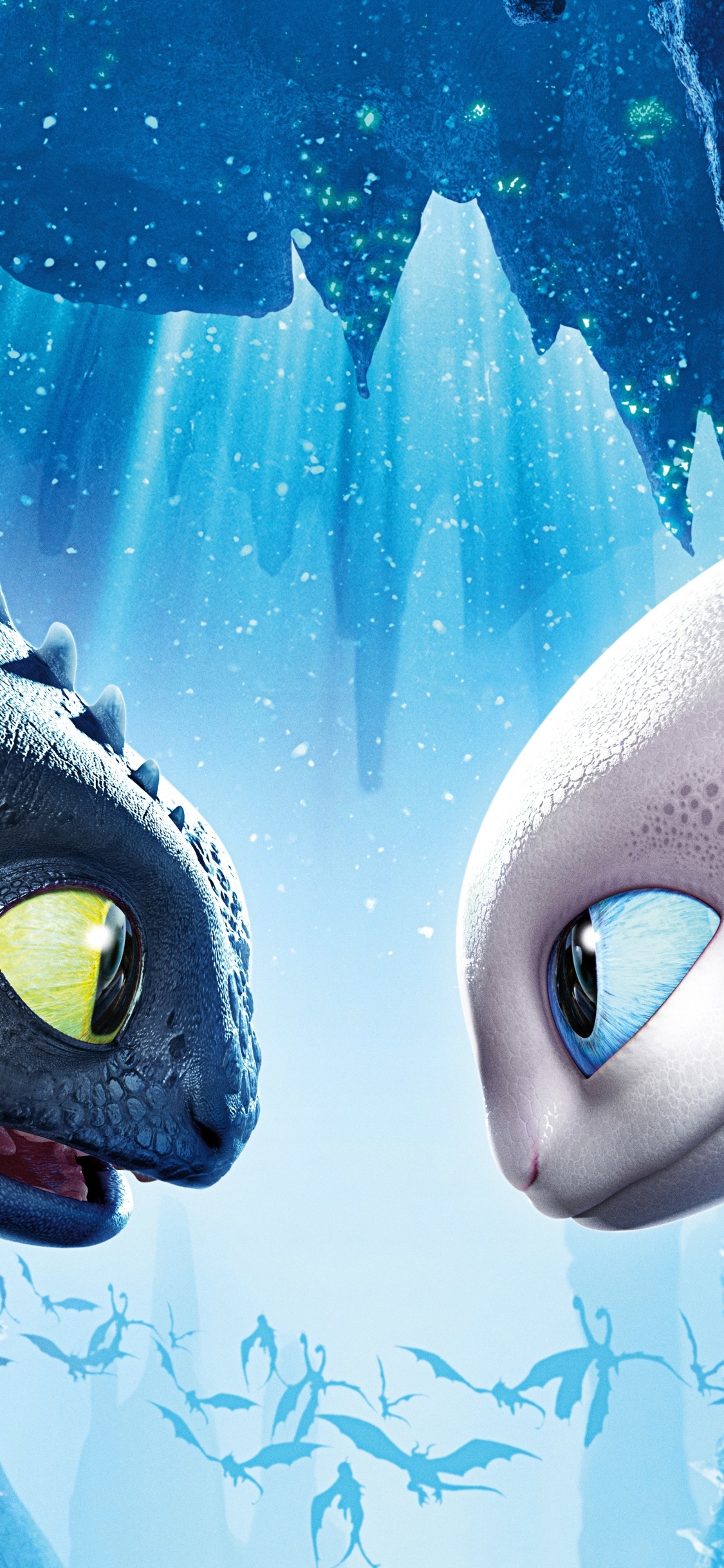 Movie How to Train Your Dragon: The Hidden World, White Night Fury, Toothless (How To Train Your Dragon), 1125x2436, Phone HD Wallpaper