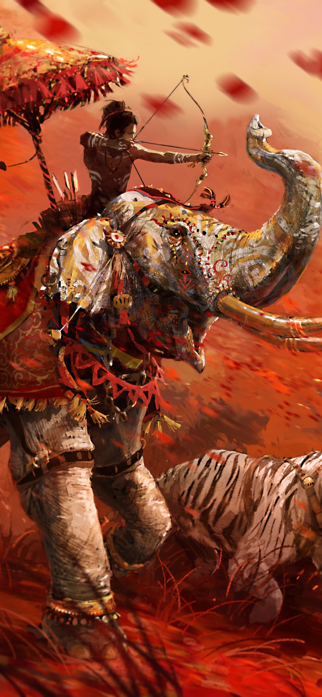 Video Game Far Cry 4, Tiger, Far Cry, Elephant, 1125x2436, Phone HD Wallpaper