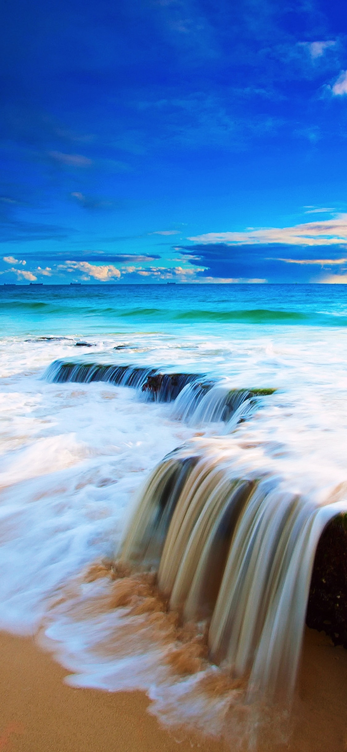 Earth Ocean, Sky, Nature, Sea, Beach, 1125x2436, Phone HD Wallpaper