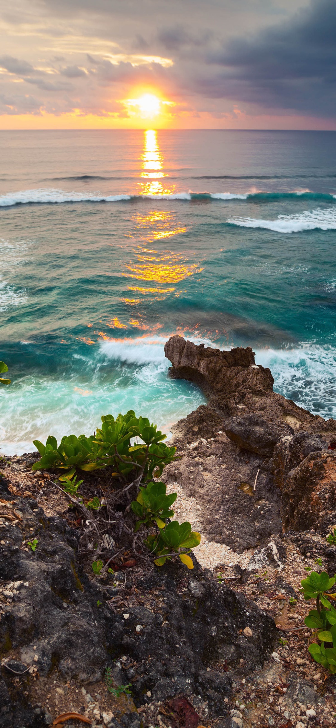 Earth Ocean, Sunset, Sea, Horizon, Indonesia, Coastline, 1125x2436, Phone HD Wallpaper