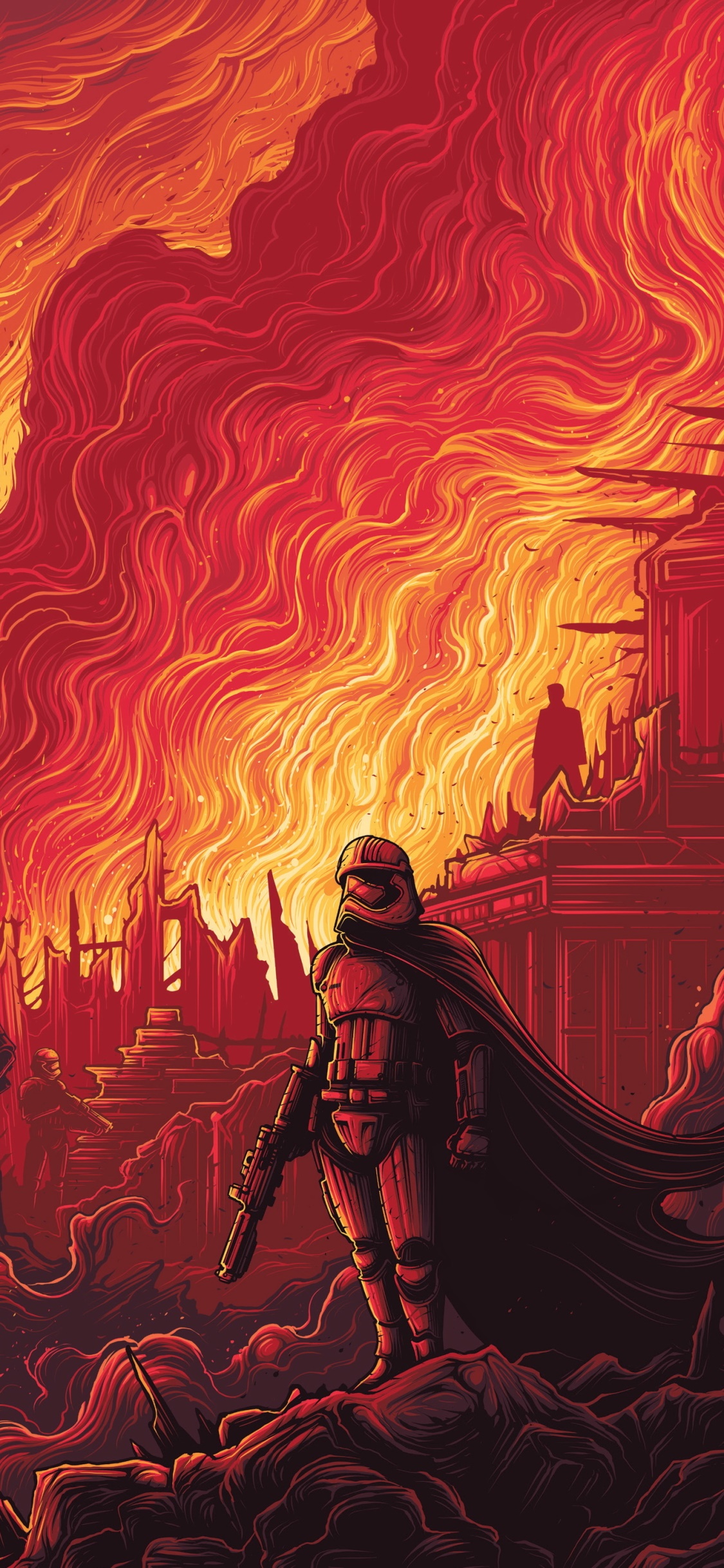 Movie Star Wars Episode VII: The Force Awakens, Captain Phasma, Kylo Ren, 1125x2436, Phone HD Wallpaper