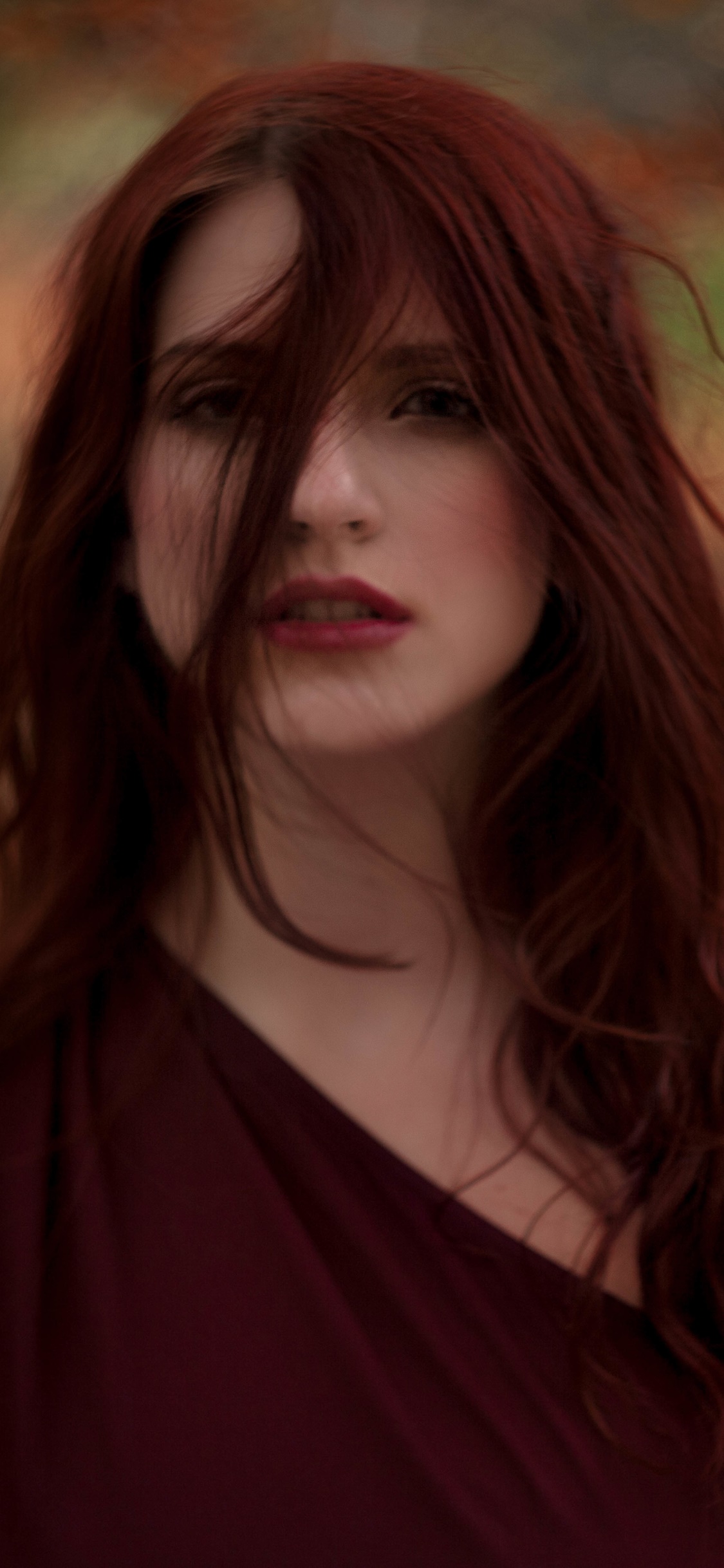 Women Model, Bokeh, Redhead, 1125x2436, Phone HD Wallpaper