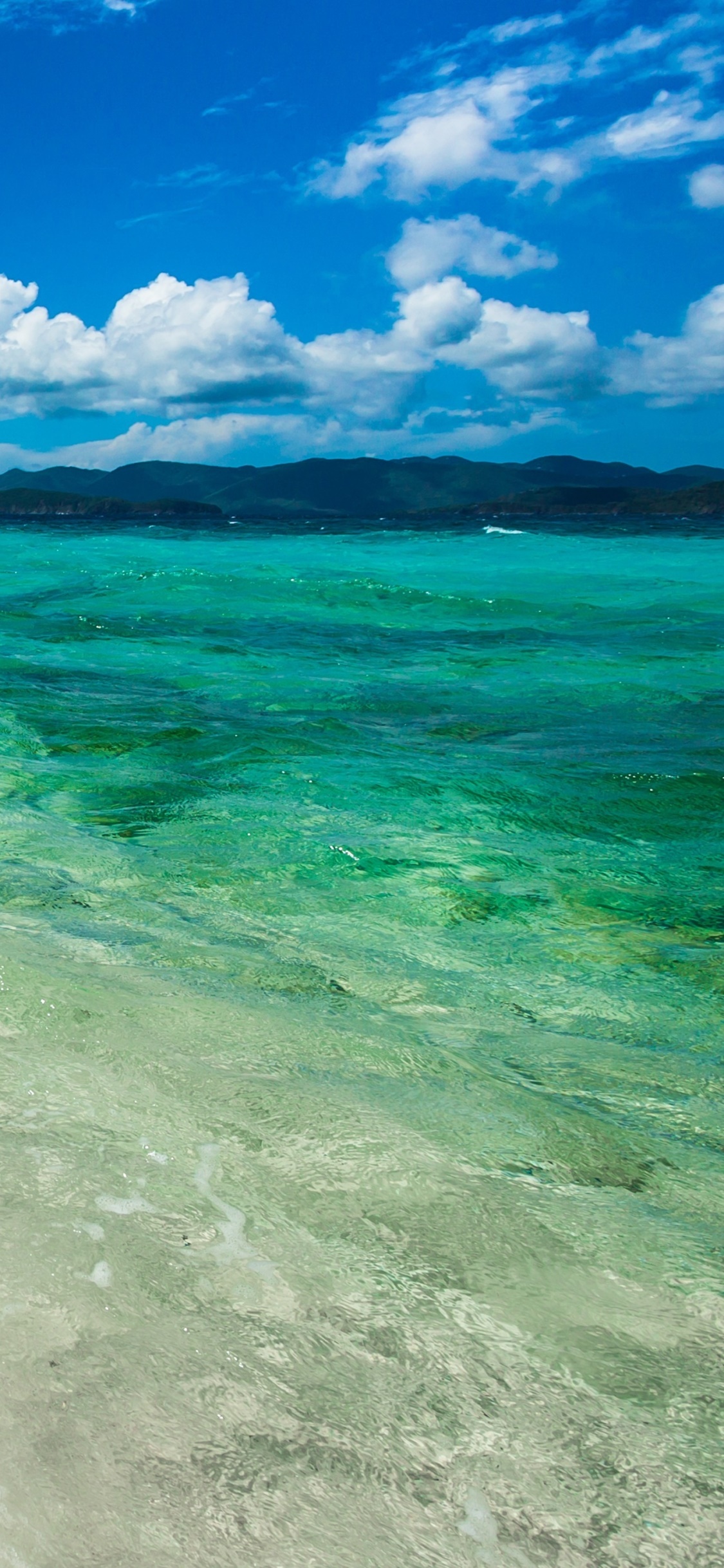 Earth Ocean, Turquoise, Sand, Cloud, Horizon, Tropical, 1125x2436, Phone HD Wallpaper